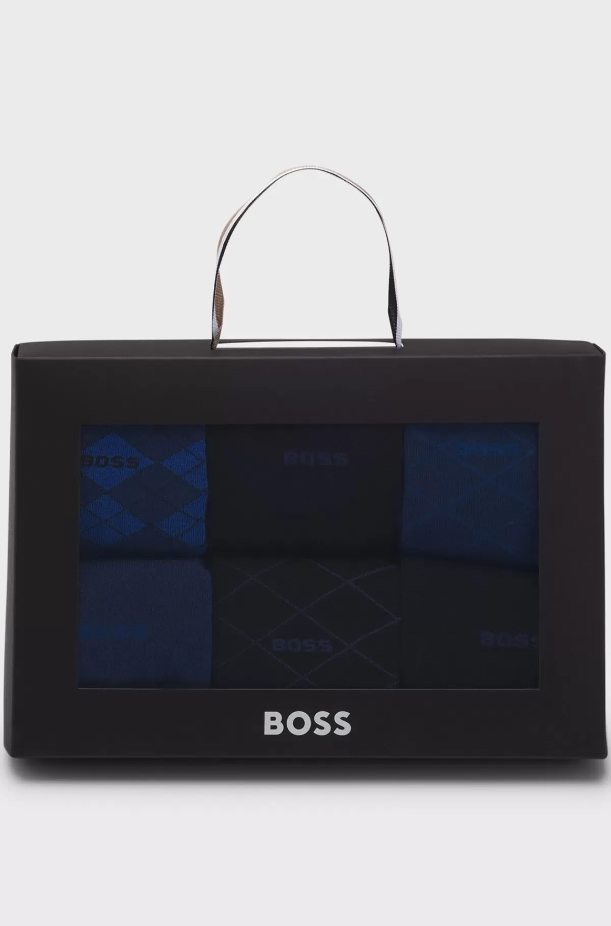 HUGO BOSS Pakke Med Seks Par Strømper I Almindelig Længde I En Bomuldsblanding Blå Sale