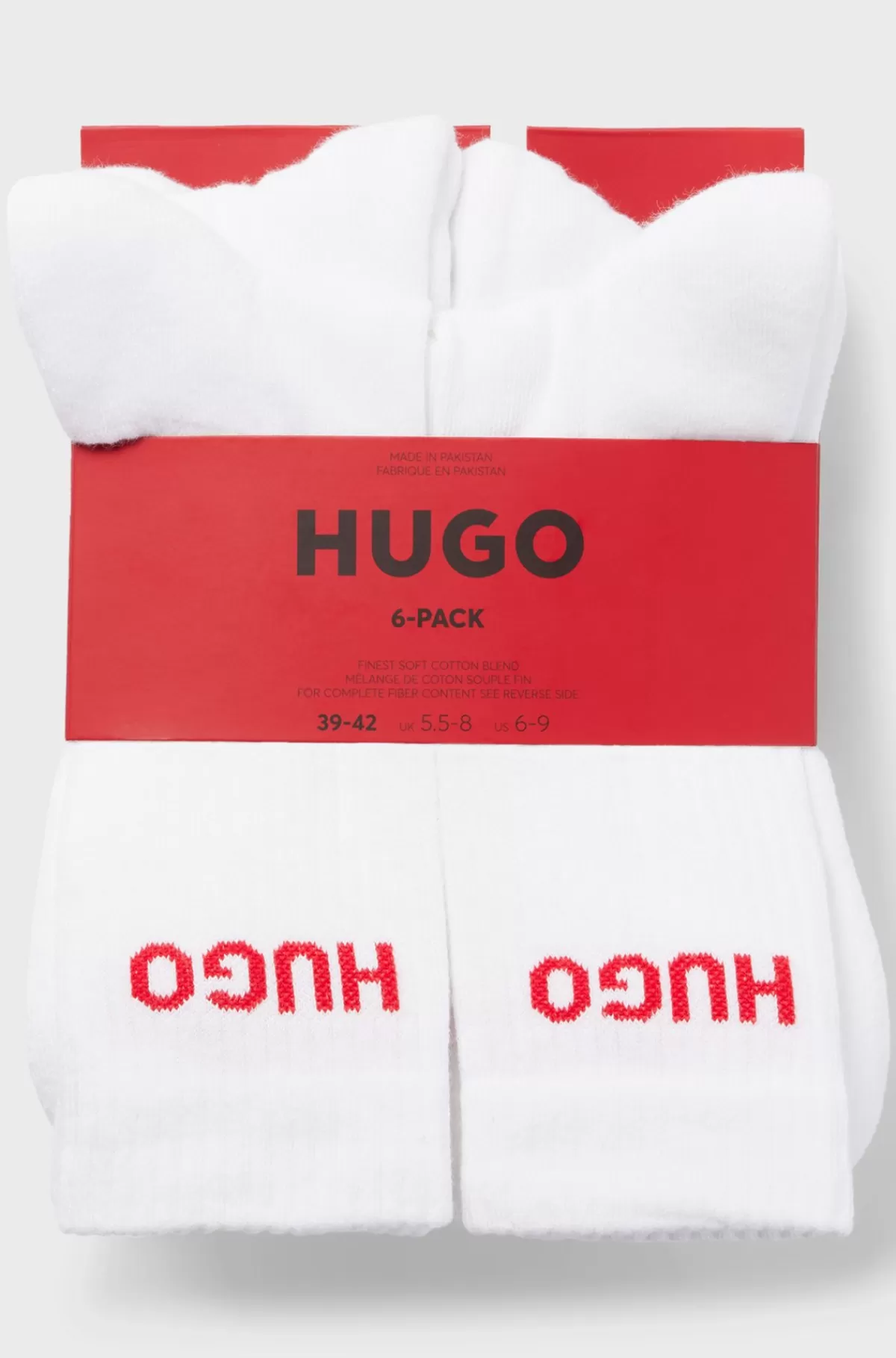 HUGO BOSS Pakke Med Seks Par Strømper I Kvart Længde Med Logodetalje Hvid Shop