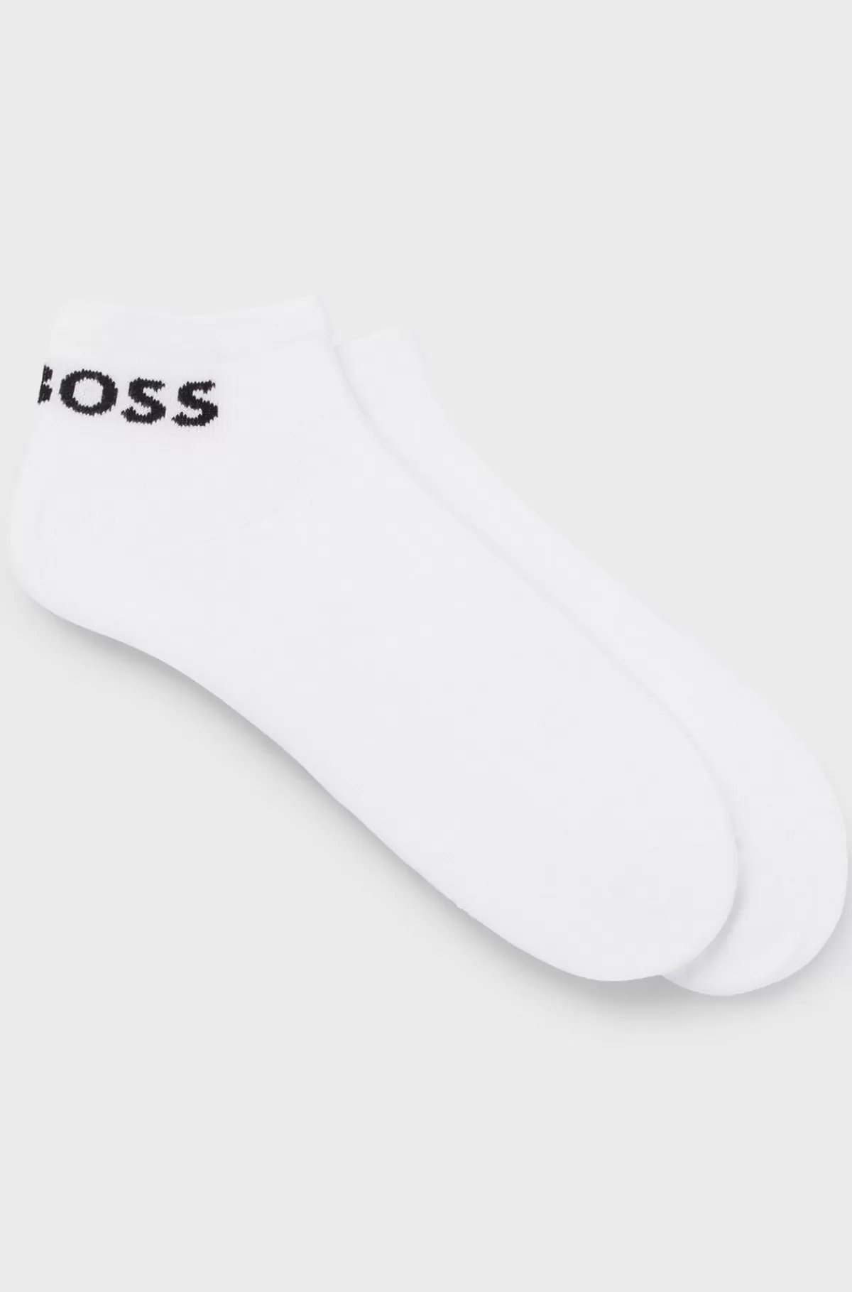 HUGO BOSS Pakke Med To Par Ankellange Strømper I Stof Med Stræk Hvid Outlet