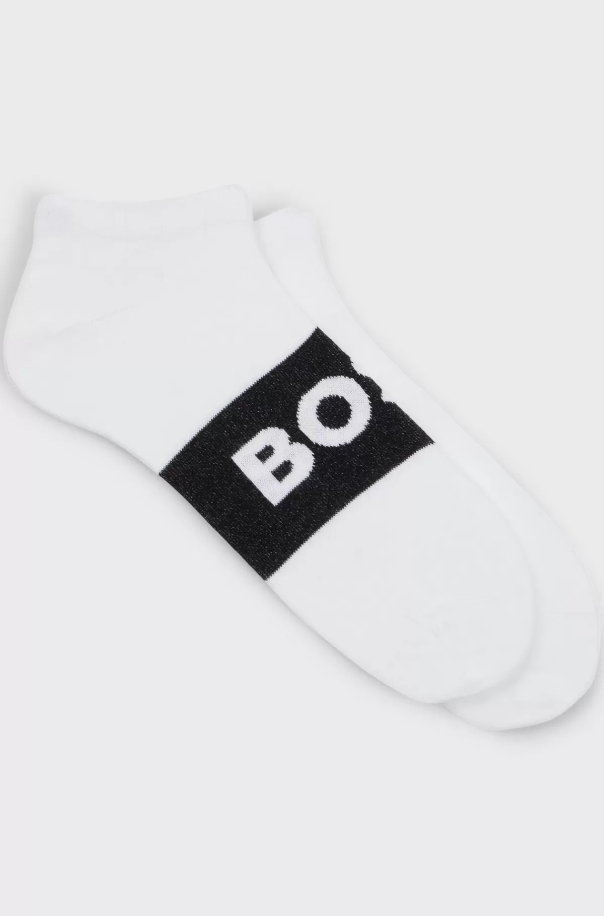 HUGO BOSS Pakke Med To Par Ankellange Strømper I Stof Med Stræk Hvid Flash Sale