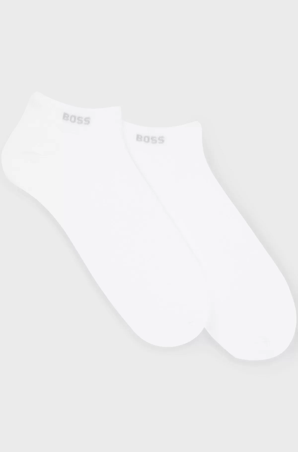 HUGO BOSS Pakke Med To Par Ankellange Strømper I Stof Med Stræk Hvid Outlet