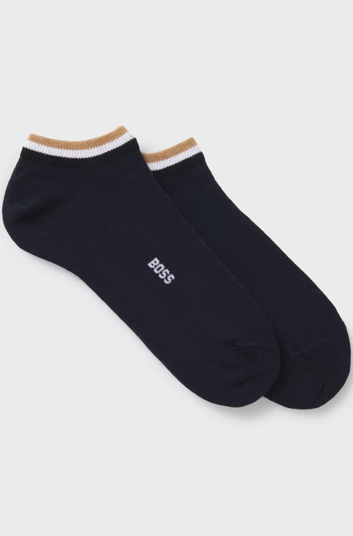 HUGO BOSS Pakke Med To Par Ankelsokker Med Signaturstriber Mørkeblå New