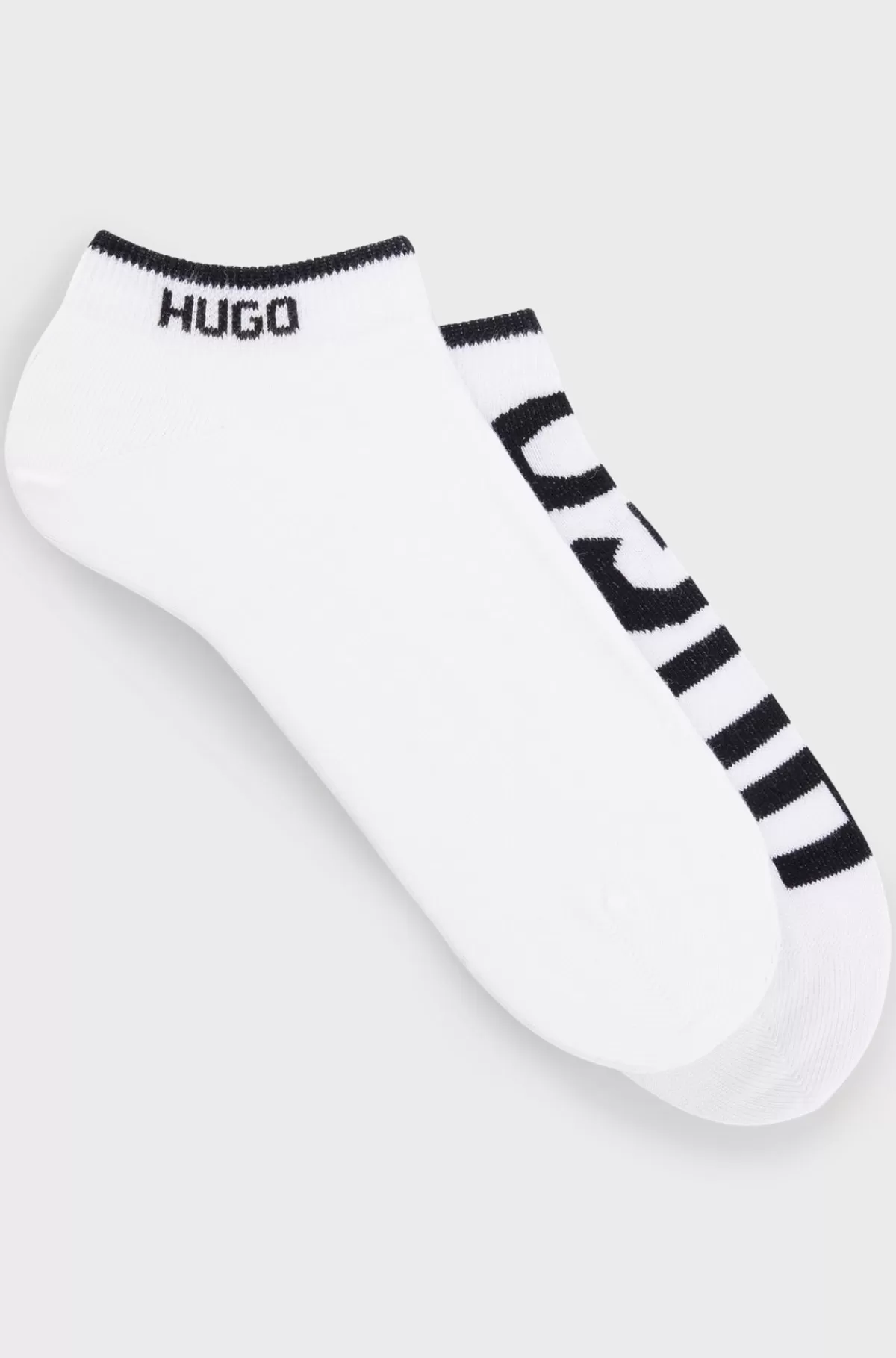 HUGO BOSS Pakke Med To Par Ankelstrømper I En Bomuldsblanding Med Logoer Hvid Cheap