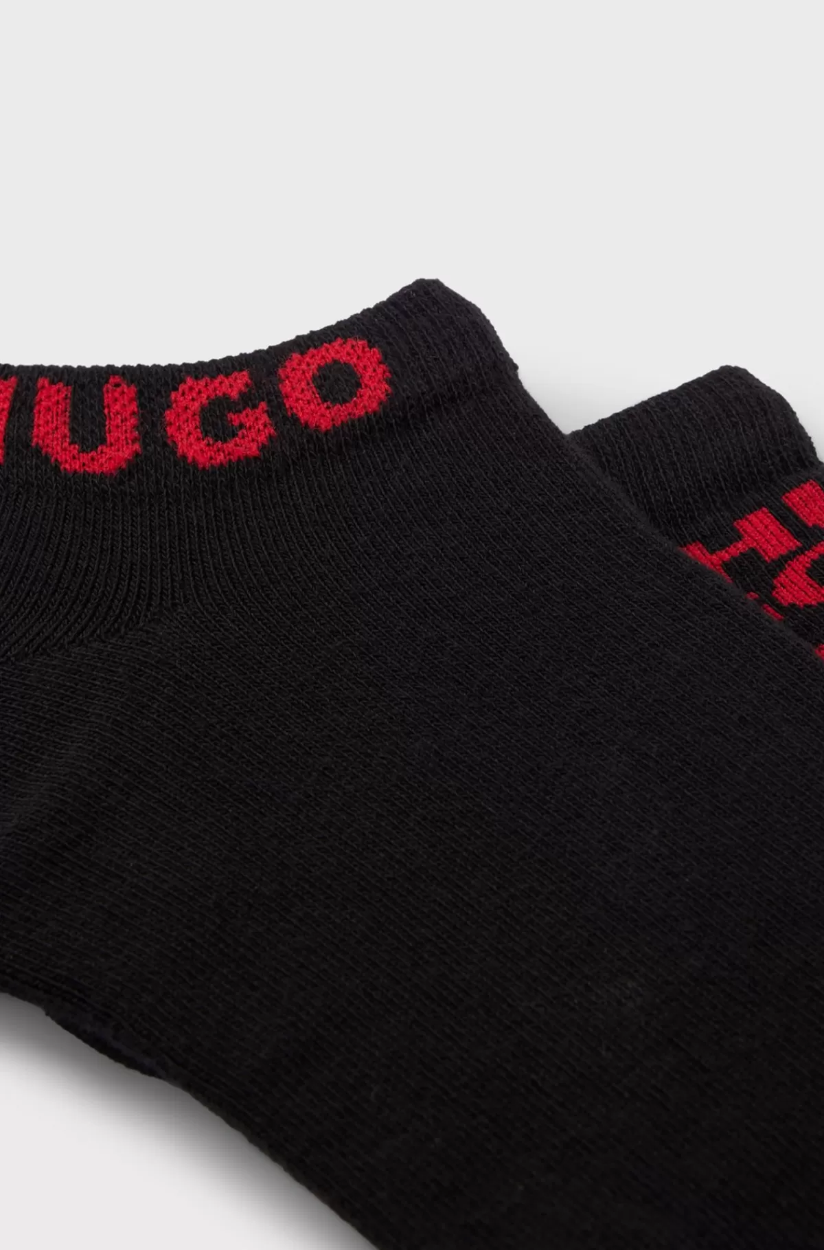 HUGO BOSS Pakke Med To Par Ankelstrømper I En Bomuldsblanding Med Logoer Sort Cheap