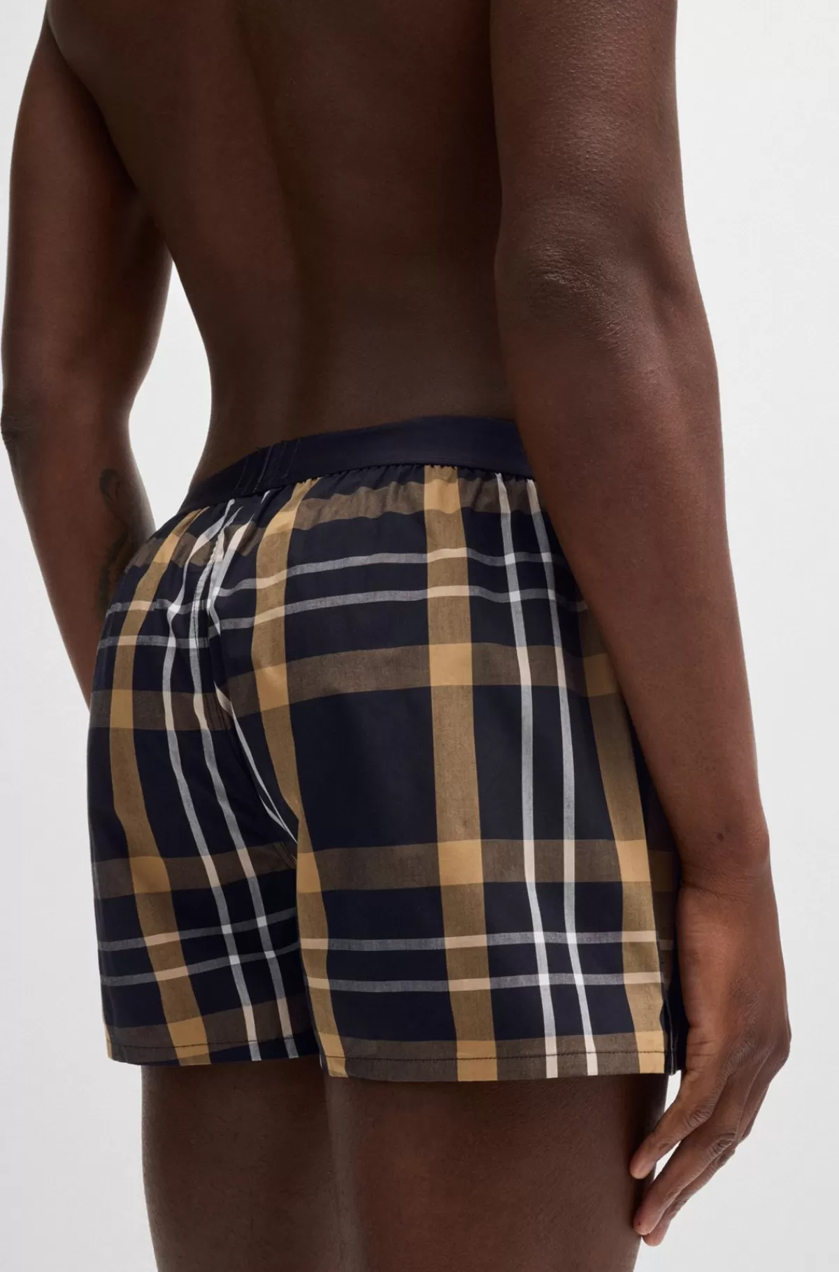 HUGO BOSS Pakke Med To Par Pyjamasshorts I Bomuld Med Logolinning Sort Hot