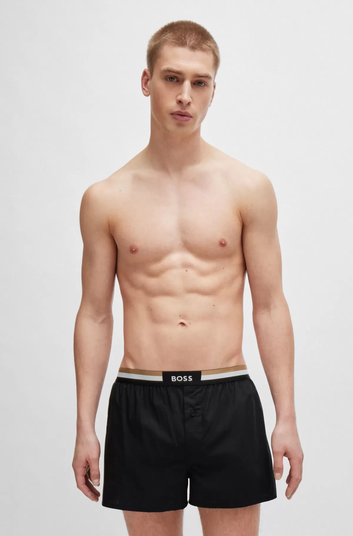 HUGO BOSS Pakke Med To Par Pyjamasshorts I Bomuld Med Signaturlinning Lysegrøn Online