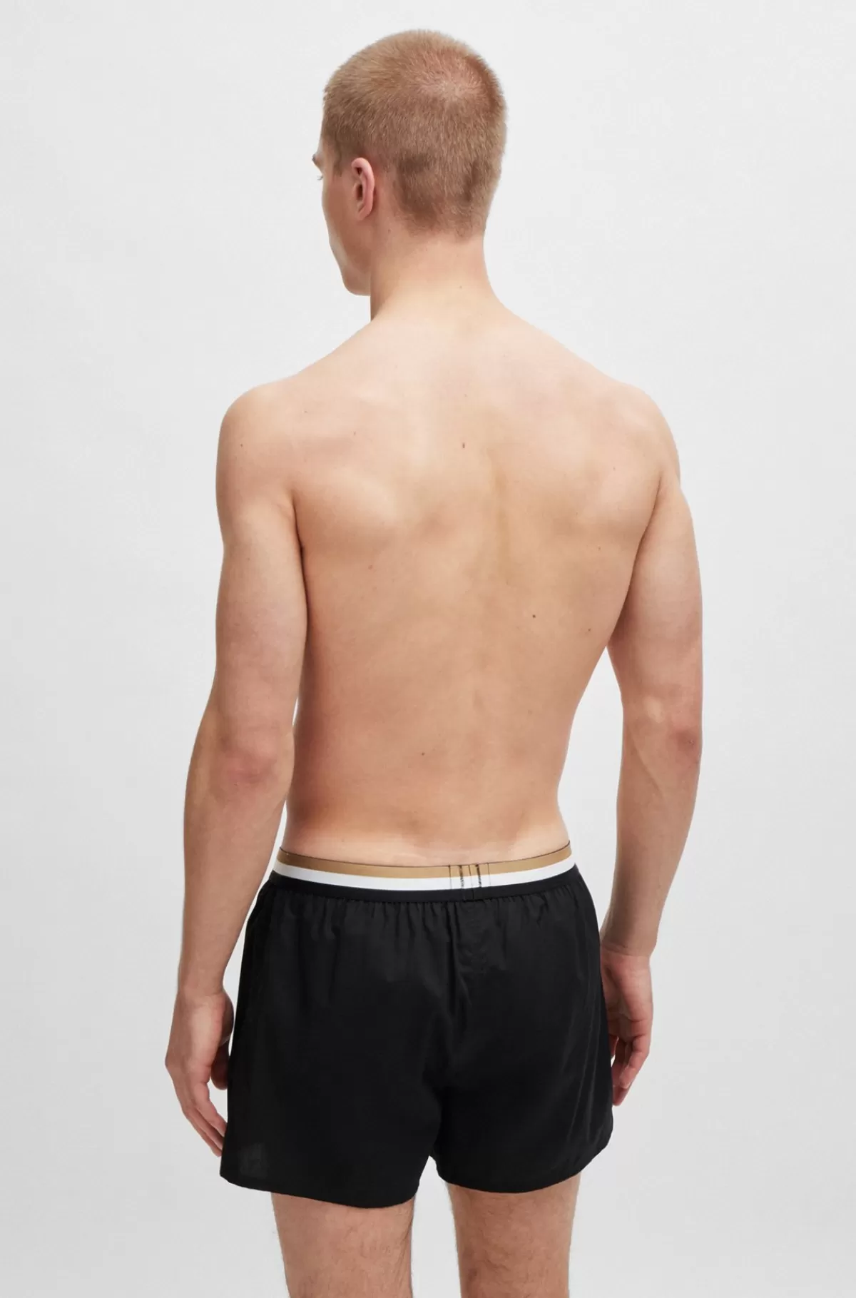 HUGO BOSS Pakke Med To Par Pyjamasshorts I Bomuld Med Signaturlinning Lysegrøn Online