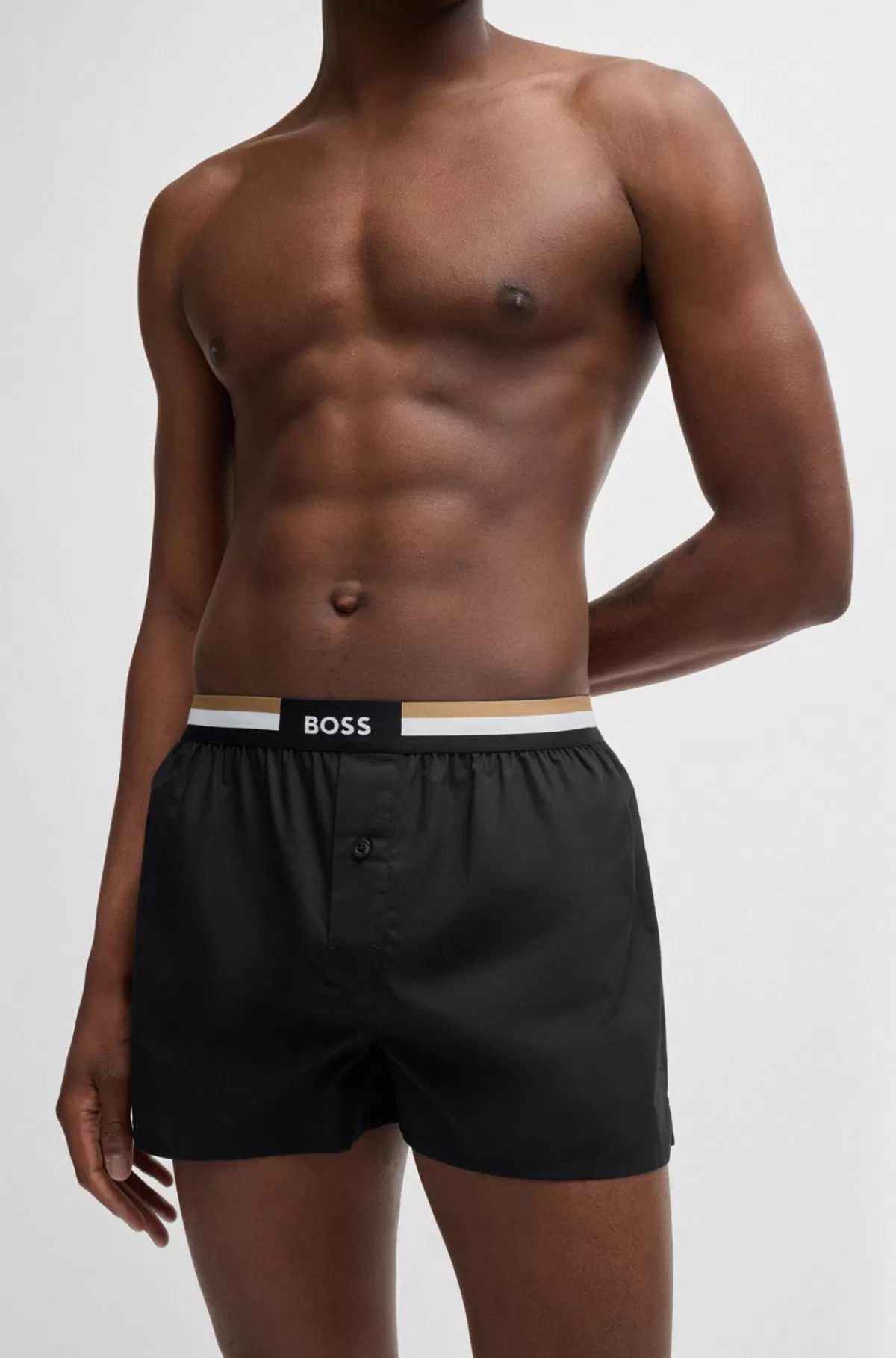 HUGO BOSS Pakke Med To Par Pyjamasshorts I Bomuld Med Signaturlinning Lysegrøn Online