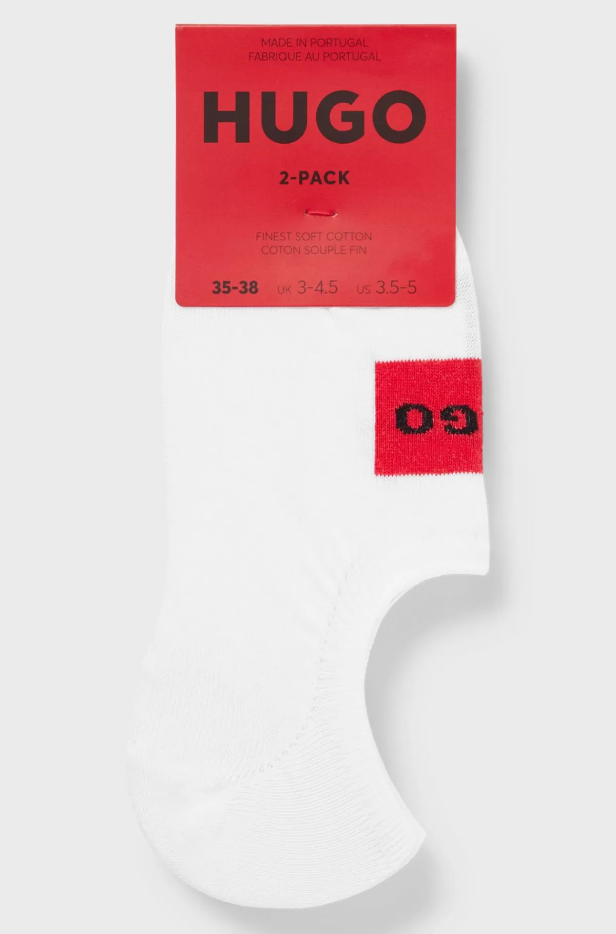 HUGO BOSS Pakke Med To Par Sneakersstrømper I Bomuldsblanding Hvid Fashion