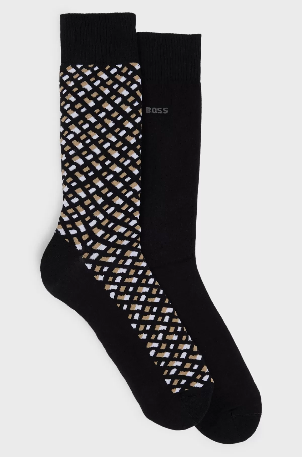 HUGO BOSS Pakke Med To Par Sokker I Almindelig Længde Fremstillet Af En Bomuldsblanding Sort Outlet