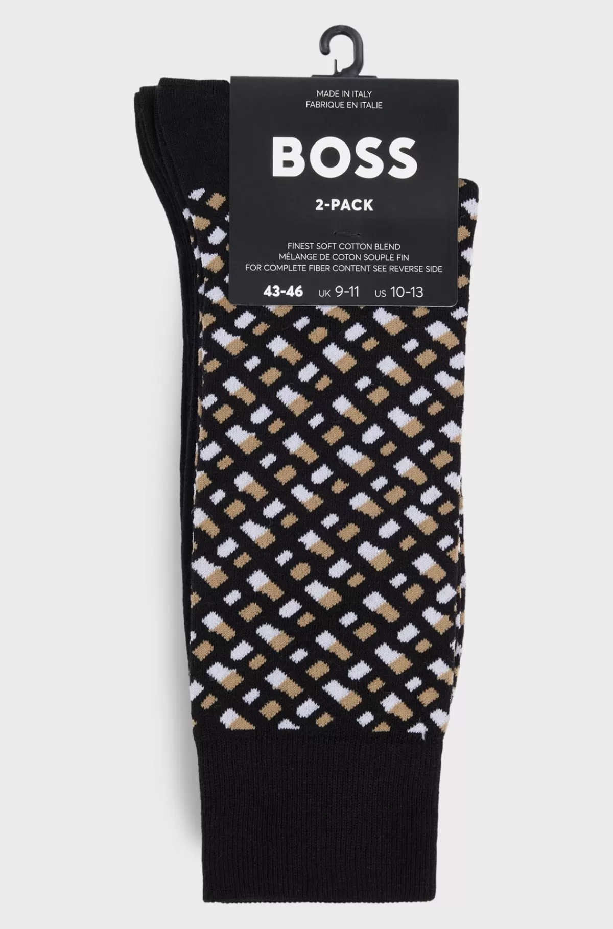 HUGO BOSS Pakke Med To Par Sokker I Almindelig Længde Fremstillet Af En Bomuldsblanding Sort Outlet