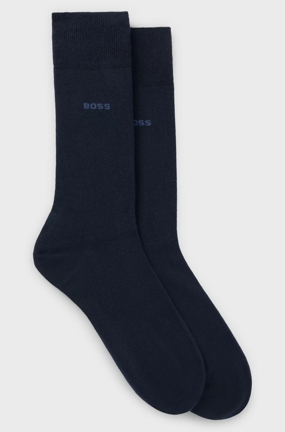 HUGO BOSS Pakke Med To Par Sokker I Almindelig Længde I En Bomuldsblanding Mørkeblå Sale