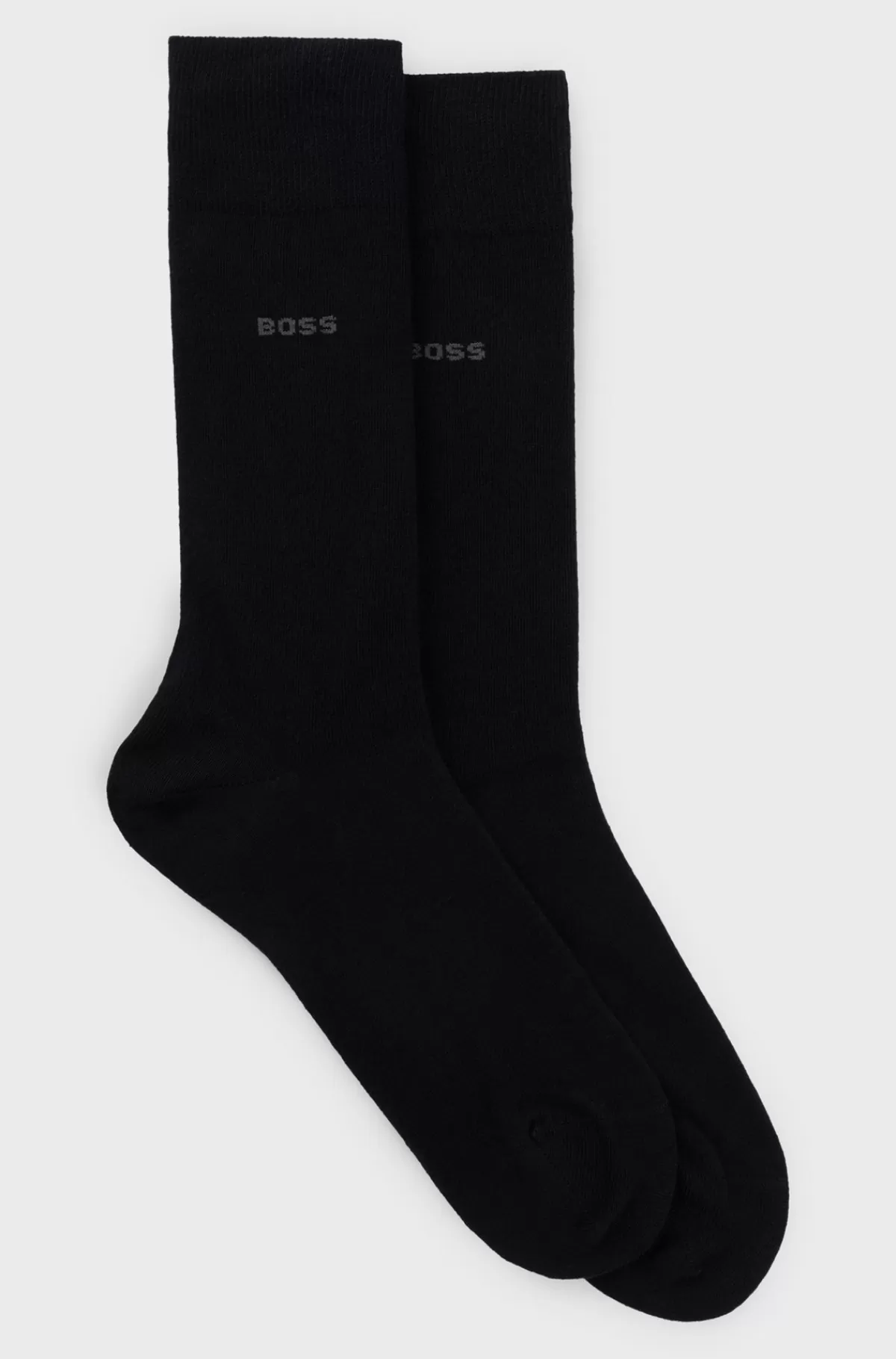 HUGO BOSS Pakke Med To Par Sokker I Almindelig Længde I En Bomuldsblanding Sort Outlet