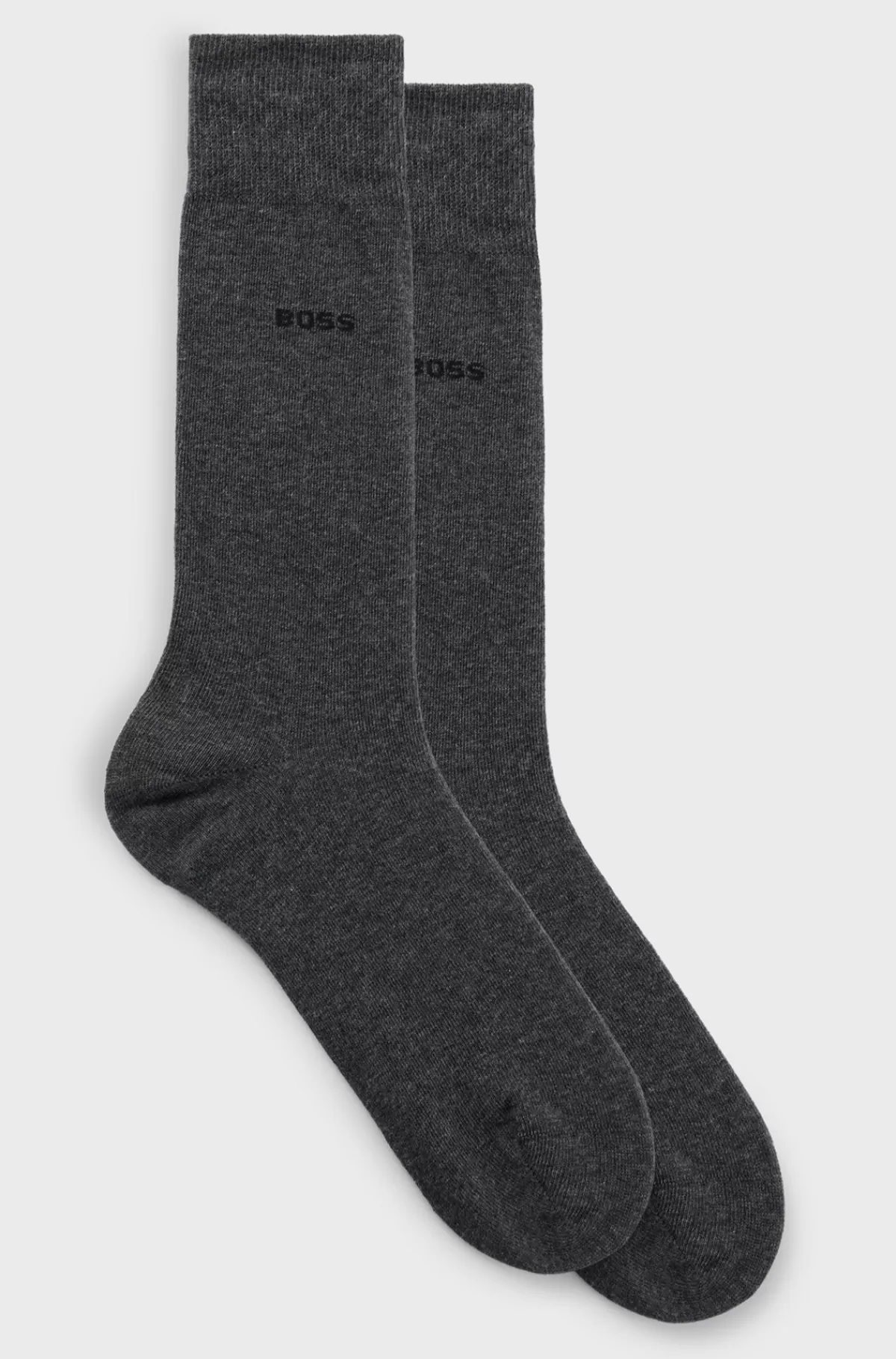 HUGO BOSS Pakke Med To Par Sokker I Almindelig Længde I En Bomuldsblanding Grå Cheap