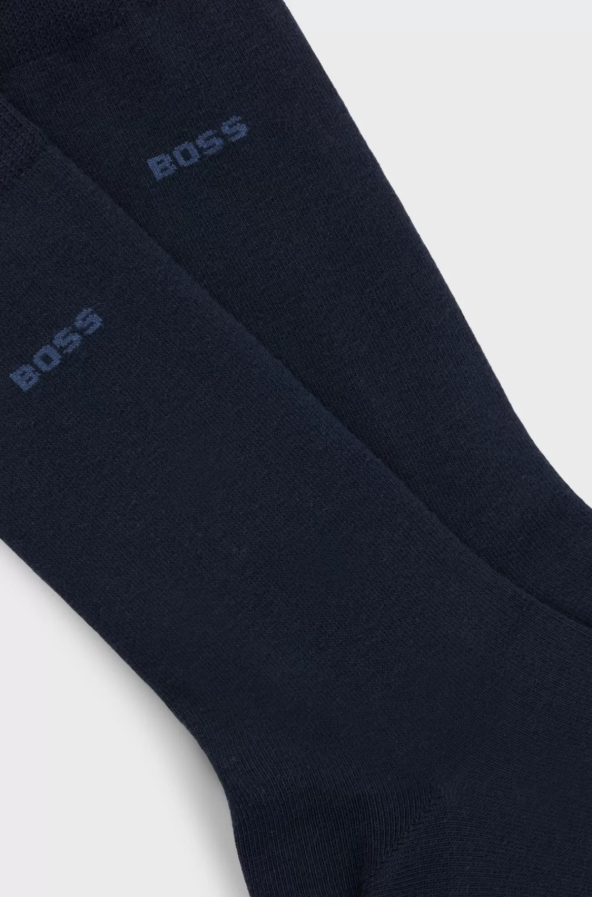 HUGO BOSS Pakke Med To Par Sokker I Almindelig Længde I En Bomuldsblanding Mørkeblå Sale