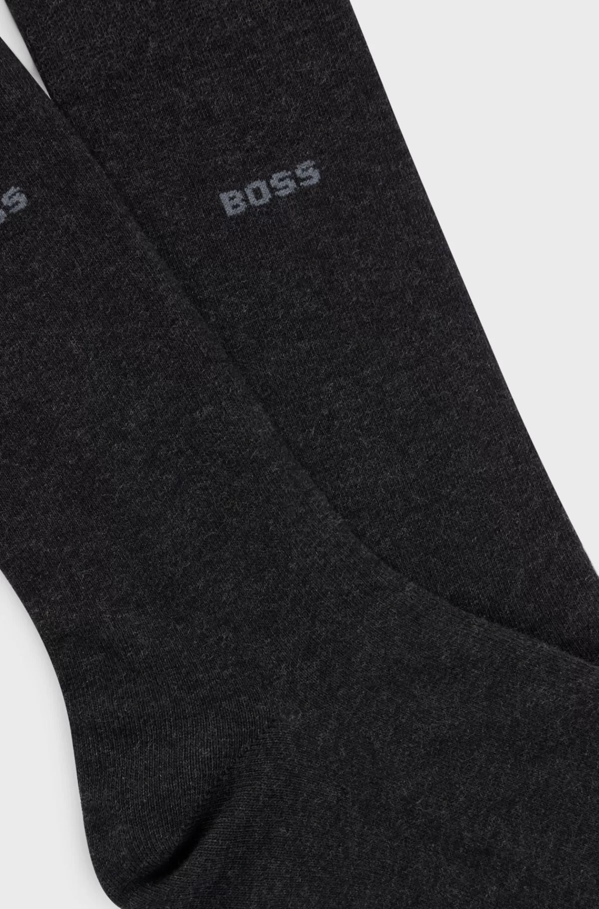 HUGO BOSS Pakke Med To Par Sokker I Almindelig Længde I En Bomuldsblanding Mørkegrå Cheap
