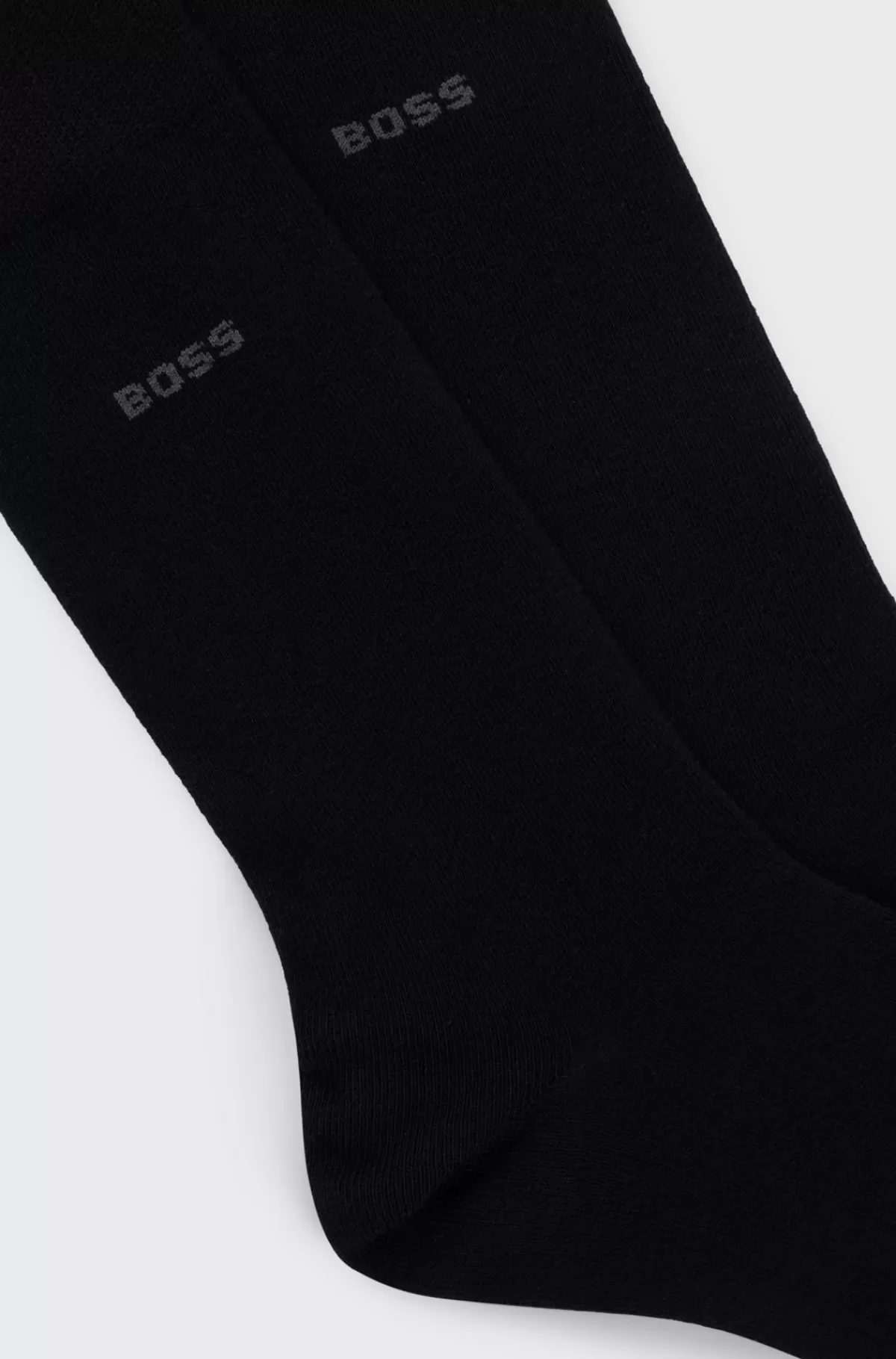 HUGO BOSS Pakke Med To Par Sokker I Almindelig Længde I En Bomuldsblanding Sort Outlet