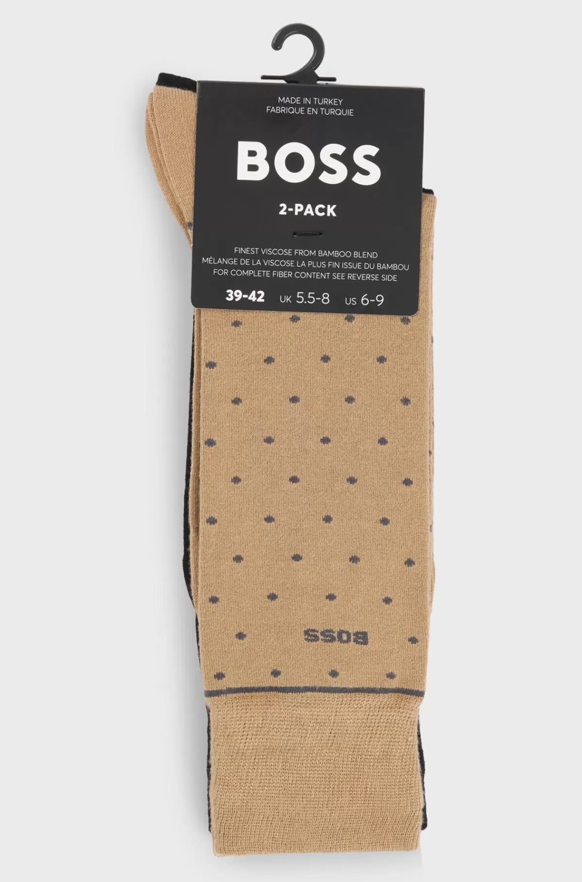 HUGO BOSS Pakke Med To Par Sokker I Almindelig Længde Med Logo Beige Shop