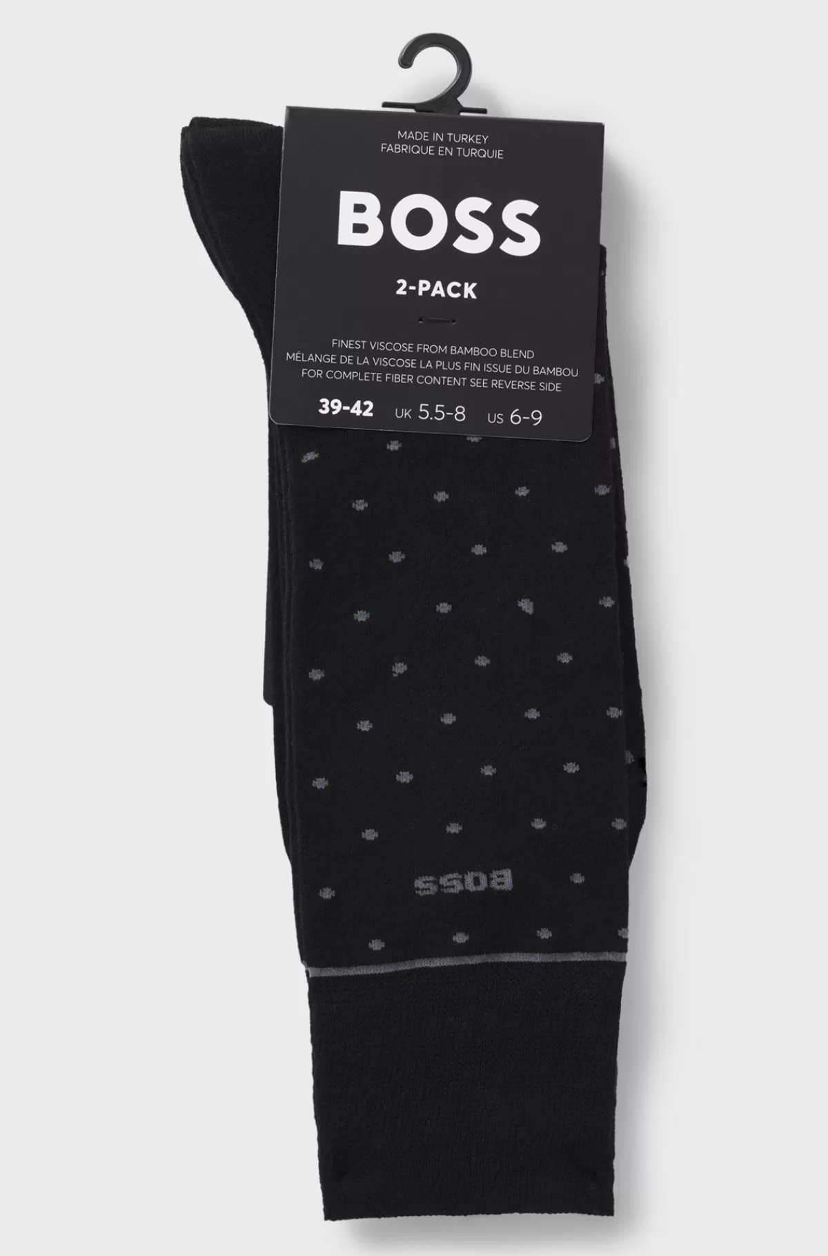 HUGO BOSS Pakke Med To Par Sokker I Almindelig Længde Med Logo Sort Store