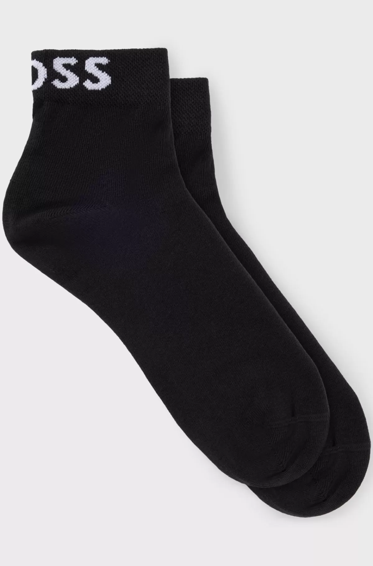 HUGO BOSS Pakke Med To Par Sokker I Trekvart Længde Med Logoer I Kontrastfarve Sort Best