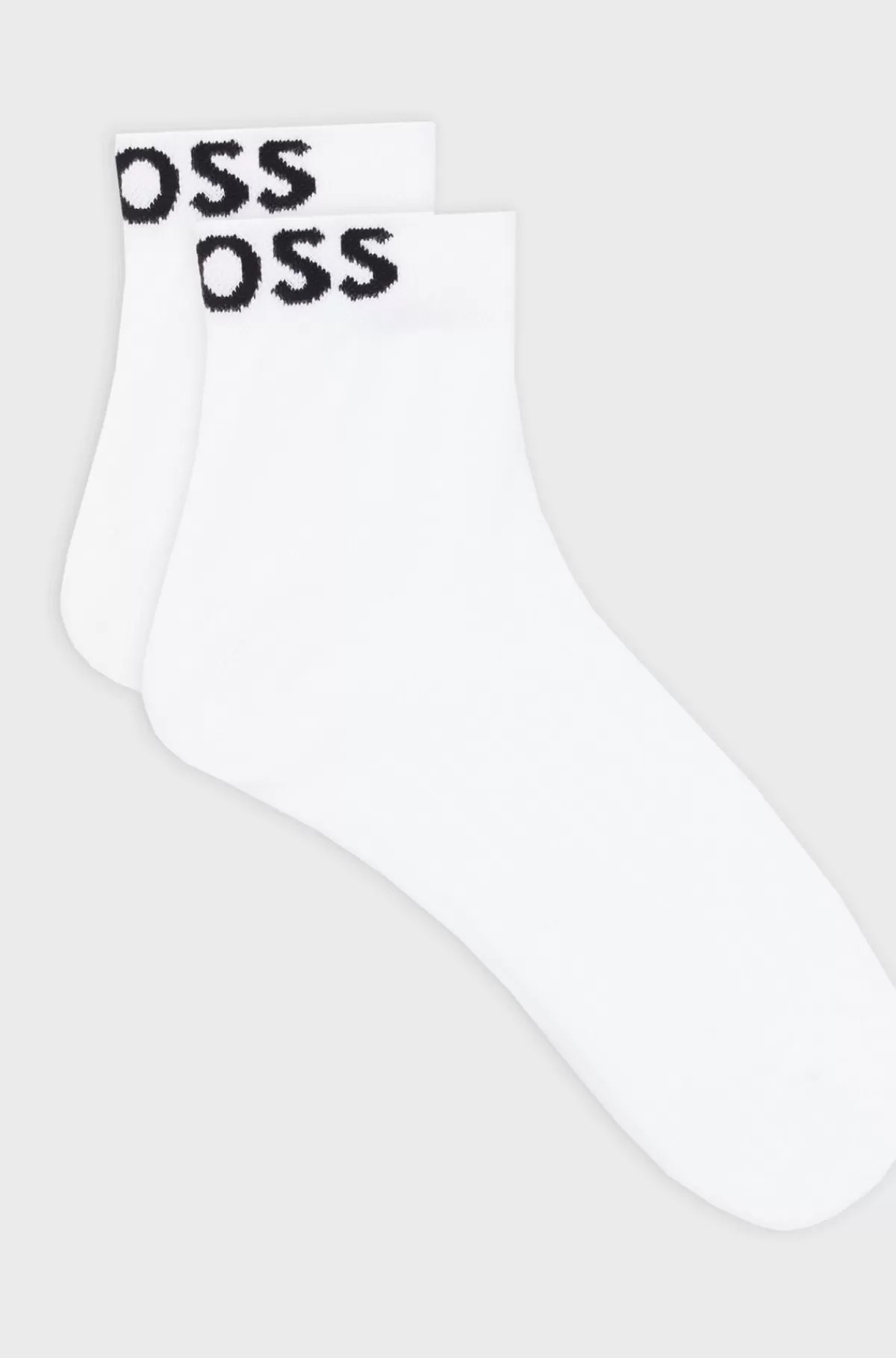 HUGO BOSS Pakke Med To Par Sokker I Trekvart Længde Med Logoer I Kontrastfarve Hvid Fashion