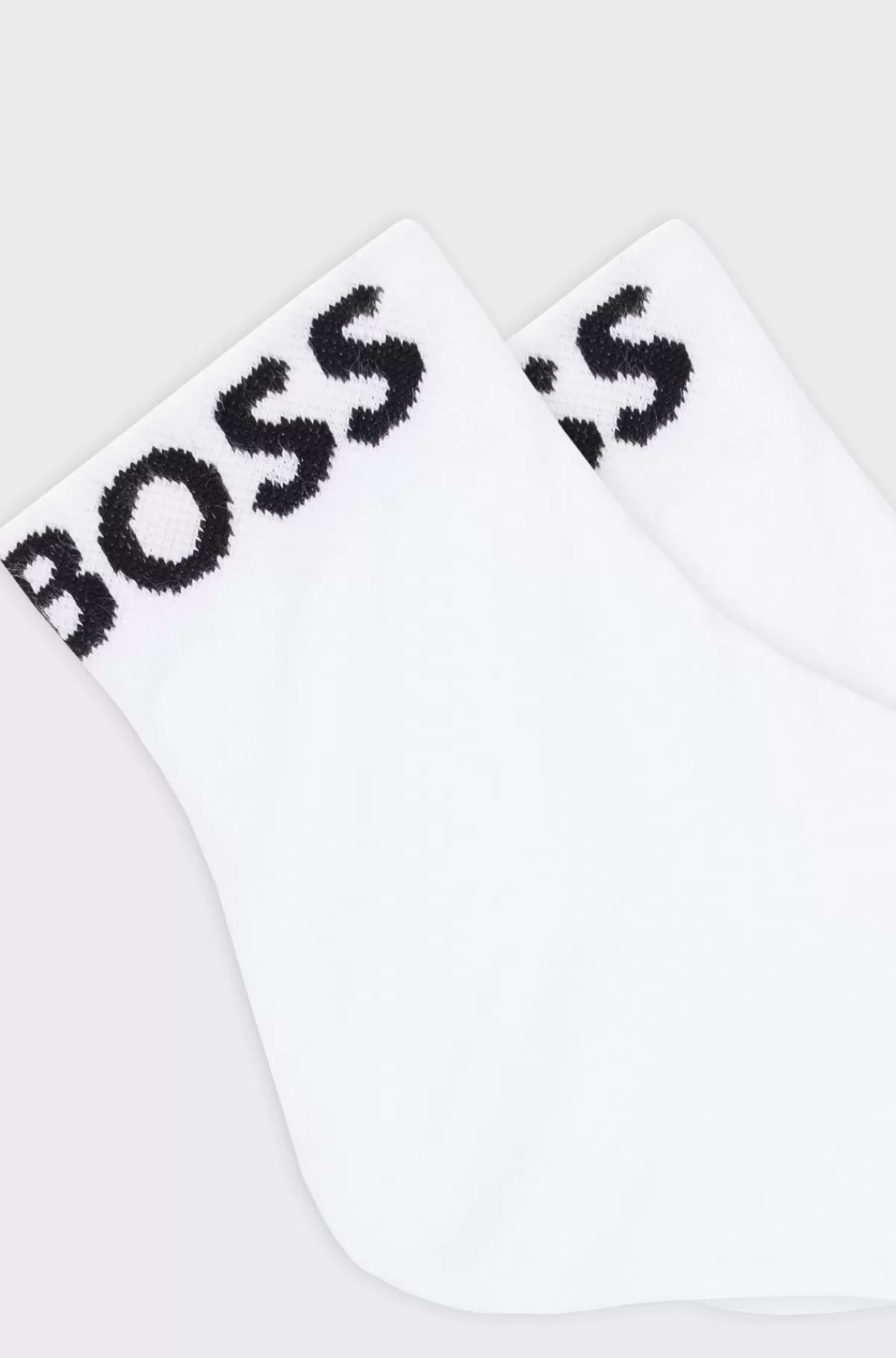 HUGO BOSS Pakke Med To Par Sokker I Trekvart Længde Med Logoer I Kontrastfarve Hvid Fashion
