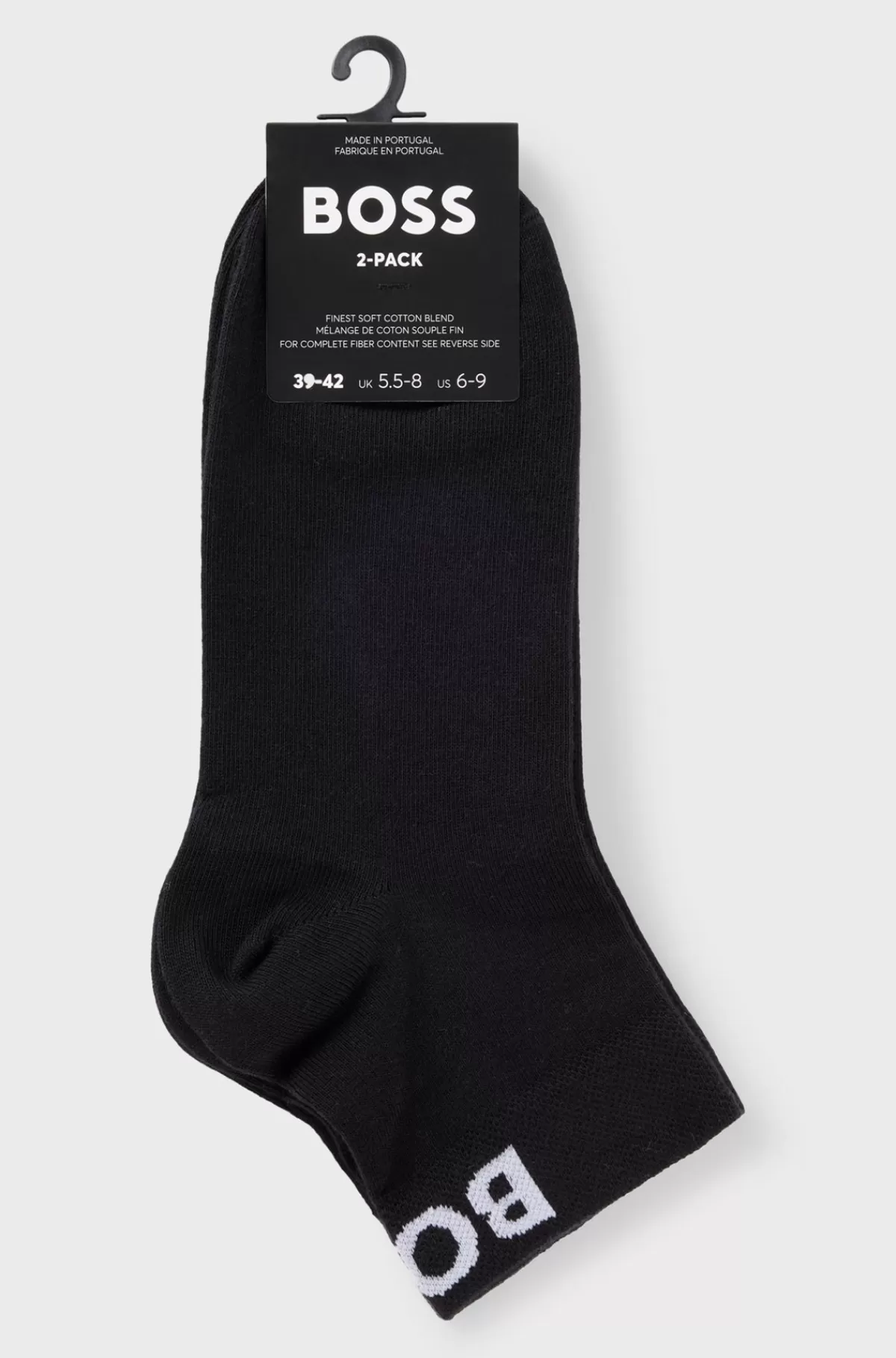 HUGO BOSS Pakke Med To Par Sokker I Trekvart Længde Med Logoer I Kontrastfarve Sort Best