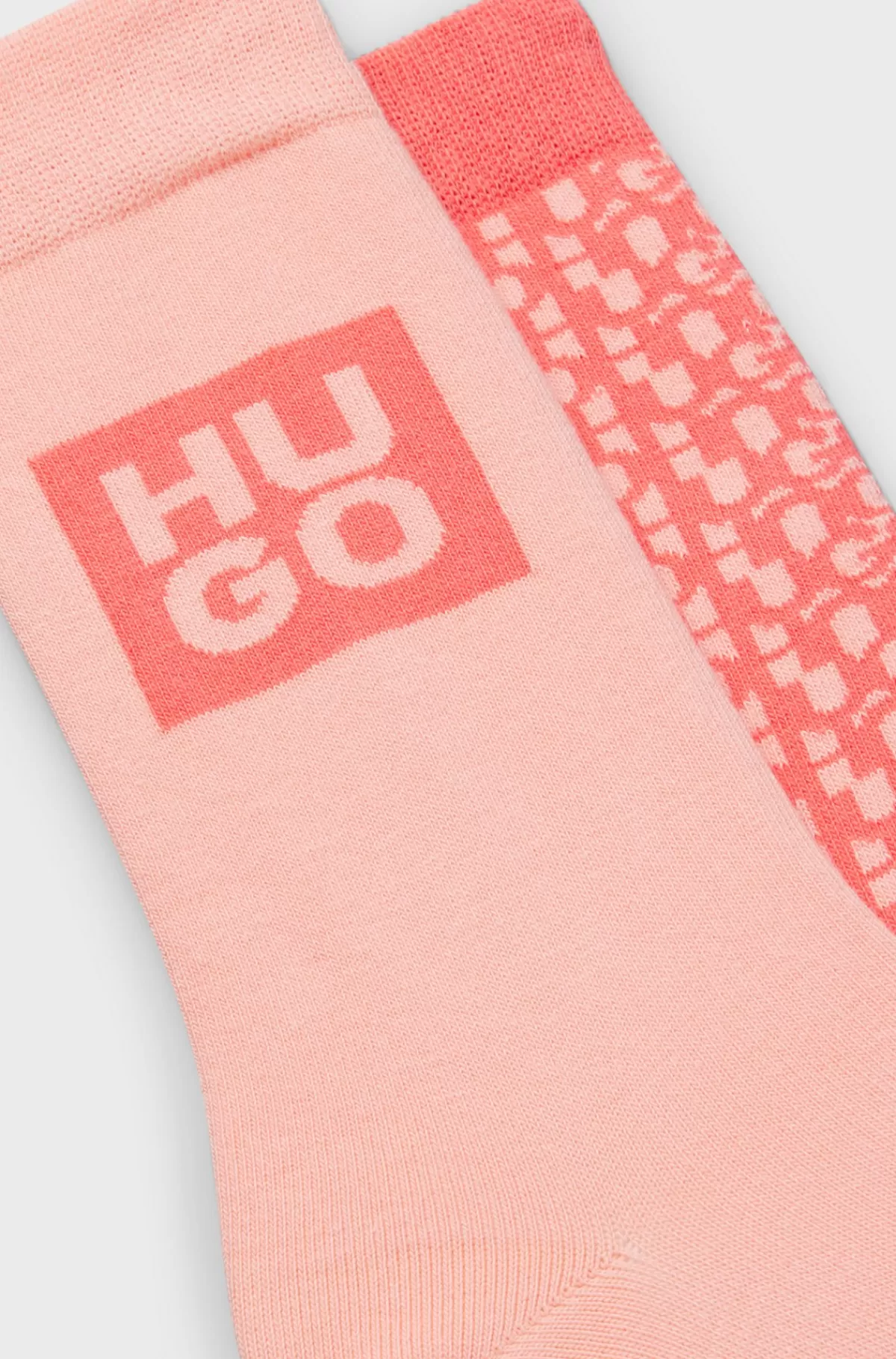 HUGO BOSS Pakke Med To Par Sokker Med Almindelig Længde Fremstillet Af En Bomuldsblanding Koralfarvet Discount