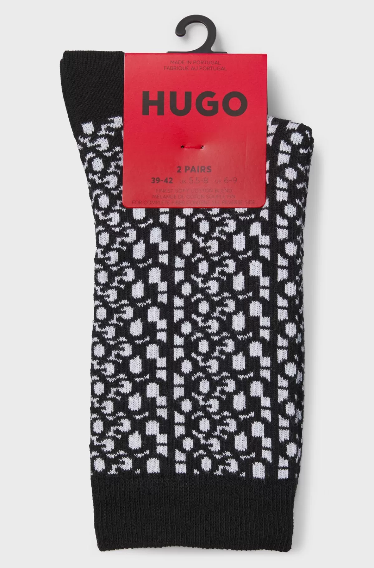 HUGO BOSS Pakke Med To Par Sokker Med Almindelig Længde Fremstillet Af En Bomuldsblanding Hvid/sort New