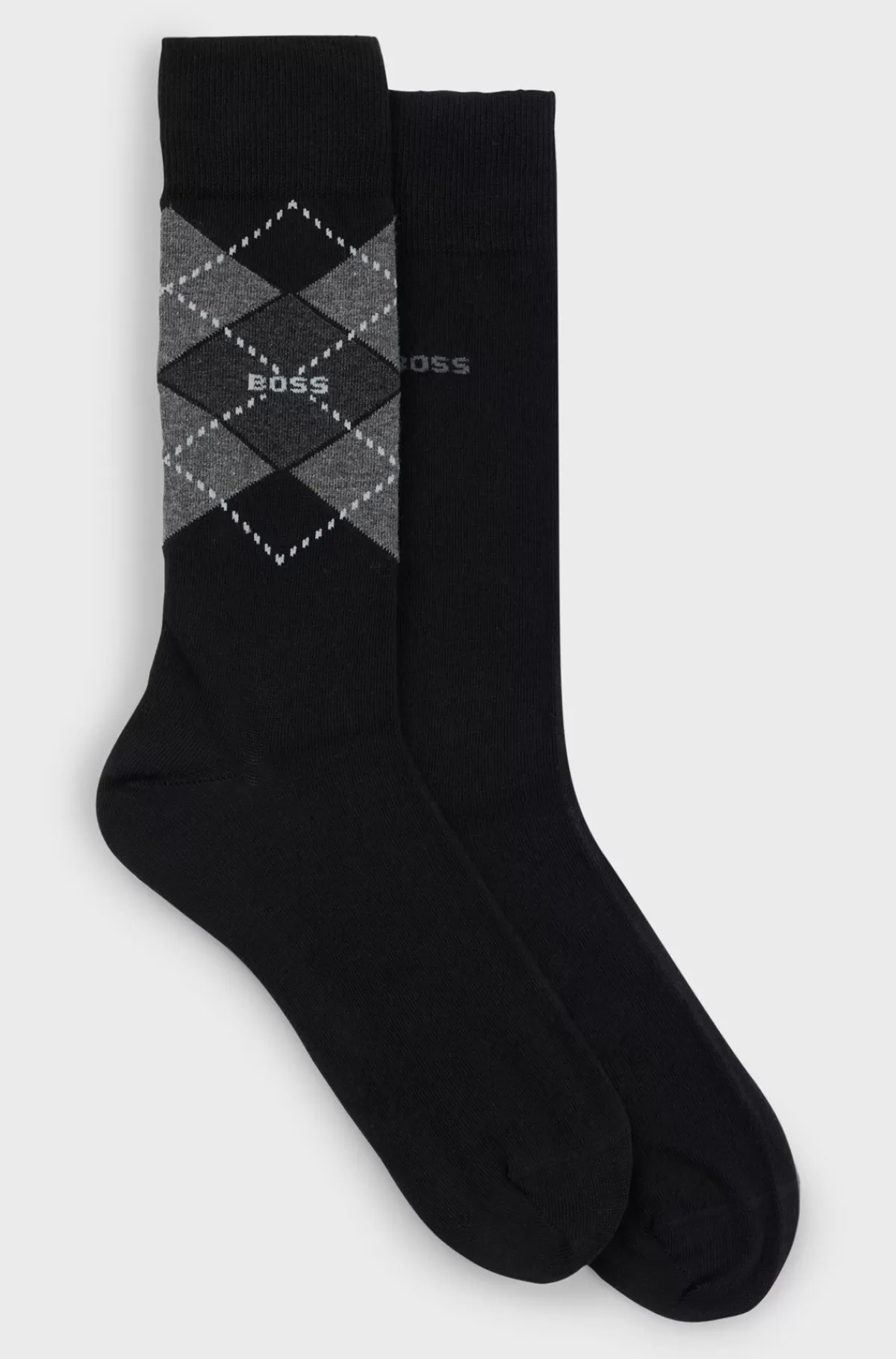 HUGO BOSS Pakke Med To Par Sokker Med Almindelig Længde I En Bomuldsblanding Sort Discount