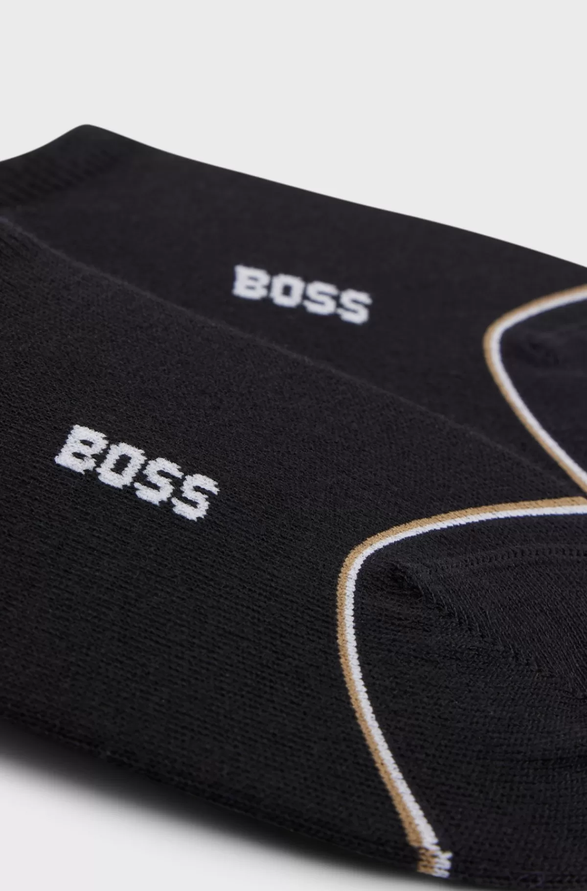 HUGO BOSS Pakke Med To Par Sokker Med Ankellængde Og Branding Sort Online