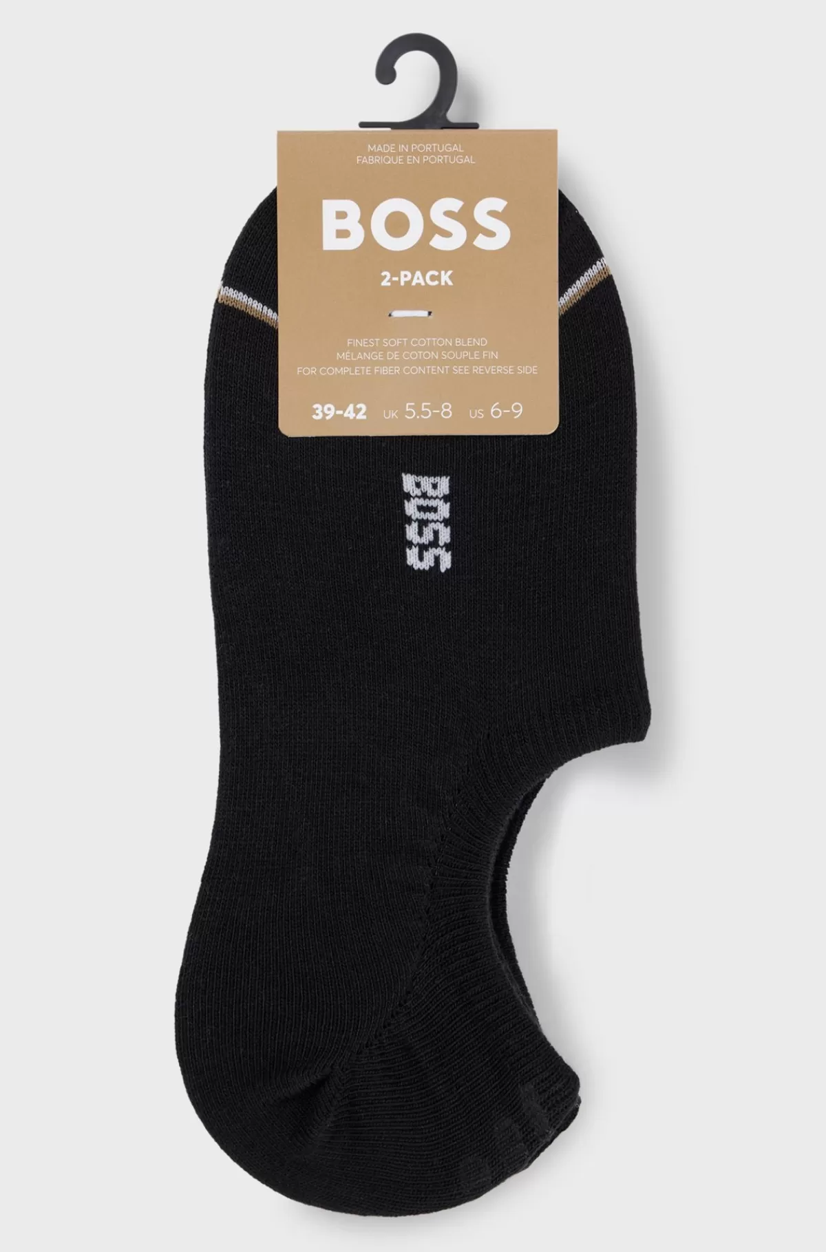 HUGO BOSS Pakke Med To Par Sokker Med Ankellængde Og Branding Sort Online