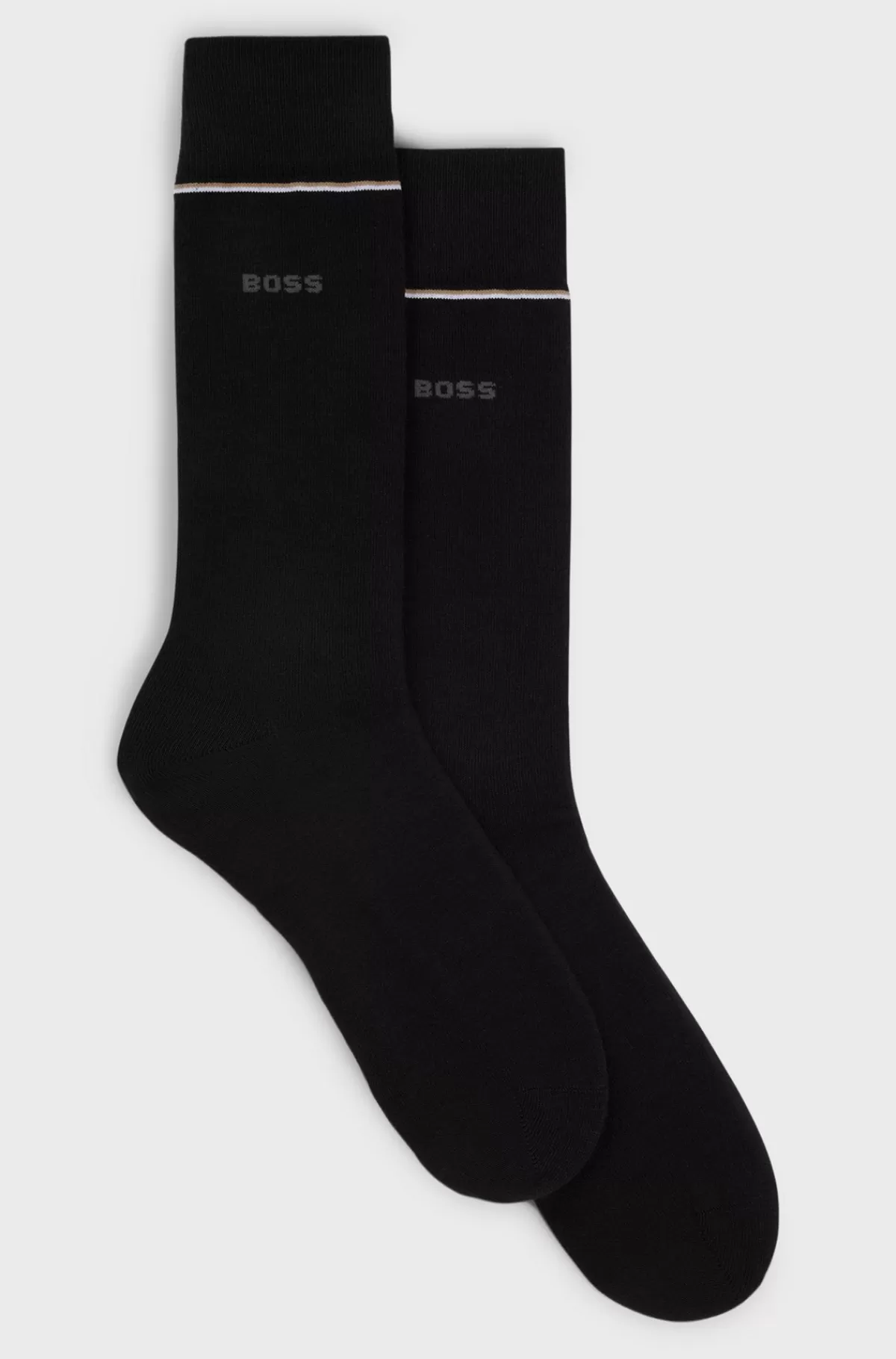 HUGO BOSS Pakke Med To Par Sokker Med Normal Længde Og Performance-stræk Sort Flash Sale