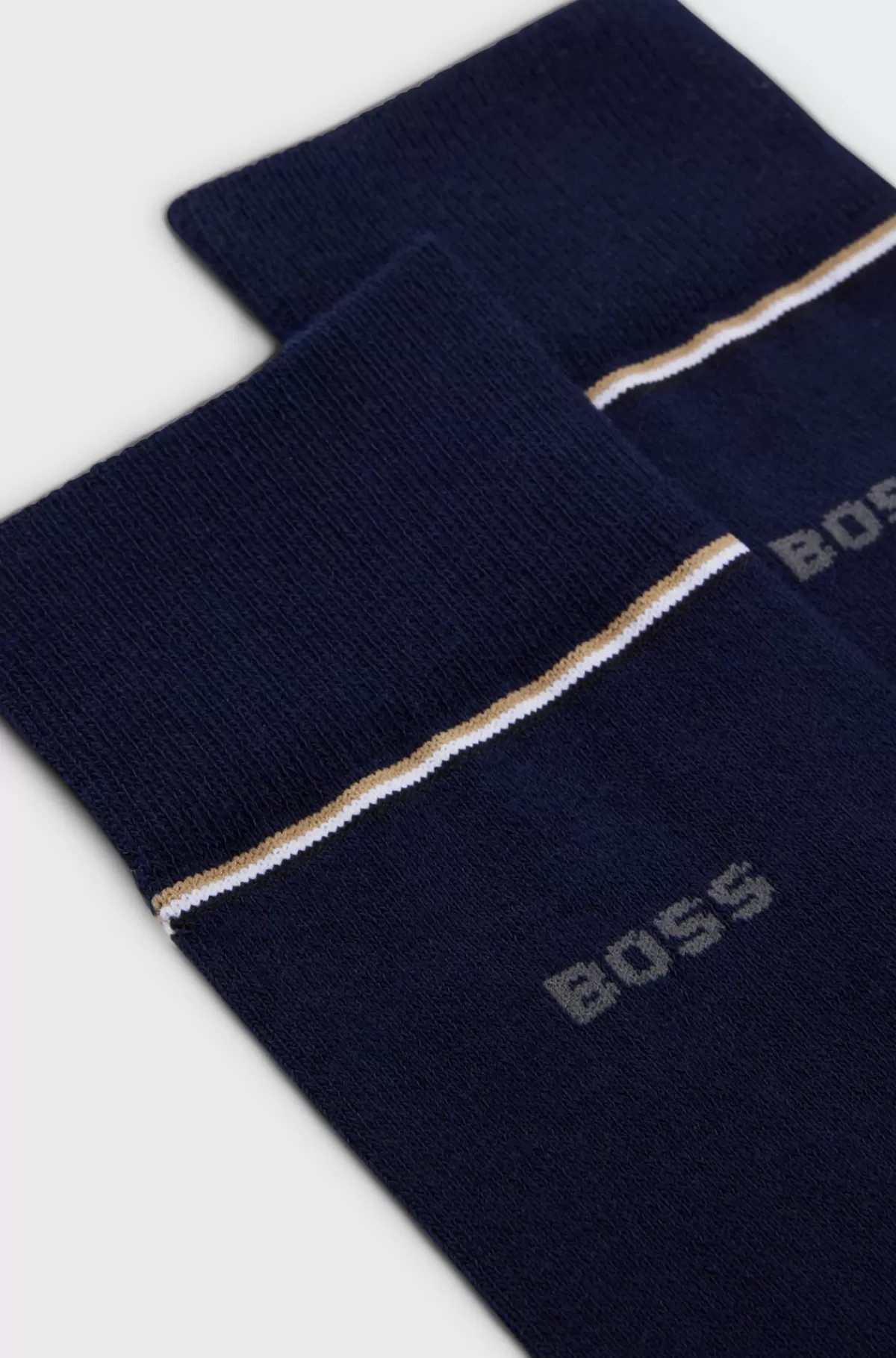 HUGO BOSS Pakke Med To Par Sokker Med Normal Længde Og Performance-stræk Mørkeblå Outlet