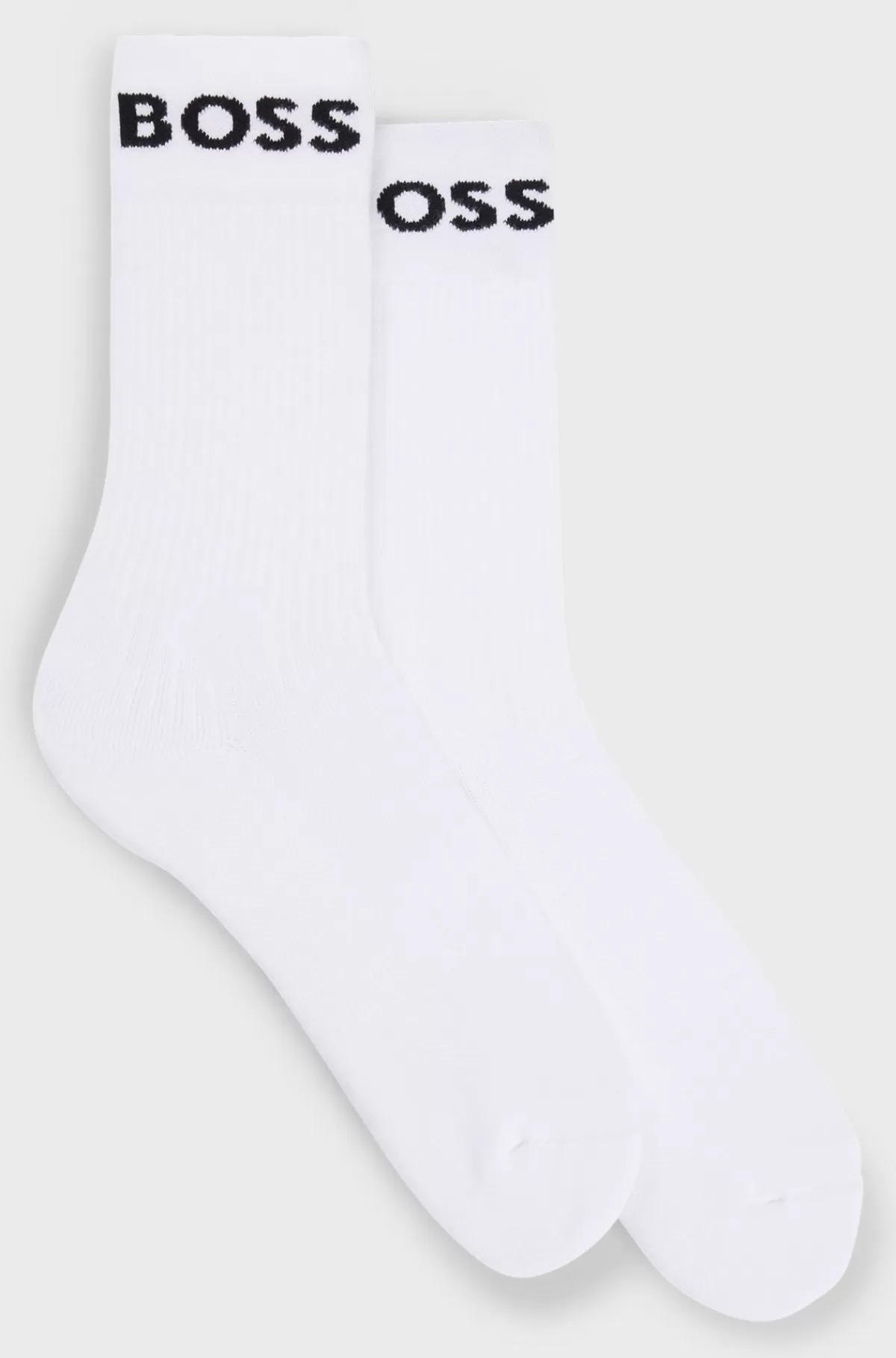 HUGO BOSS Pakke Med To Par Sokker Med Stræk Og Kvart Længde Hvid Cheap