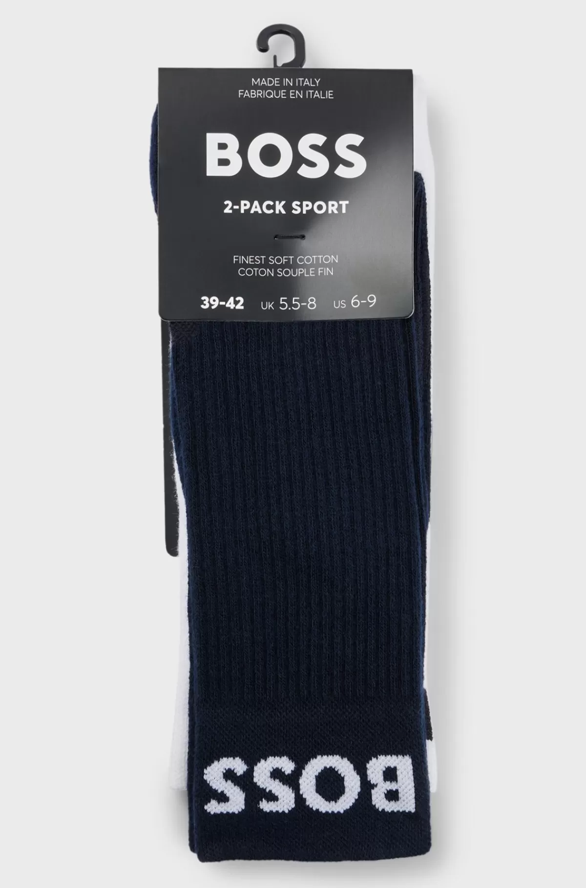 HUGO BOSS Pakke Med To Par Sokker Med Stræk Og Kvart Længde Hvid/mørkeblå Fashion