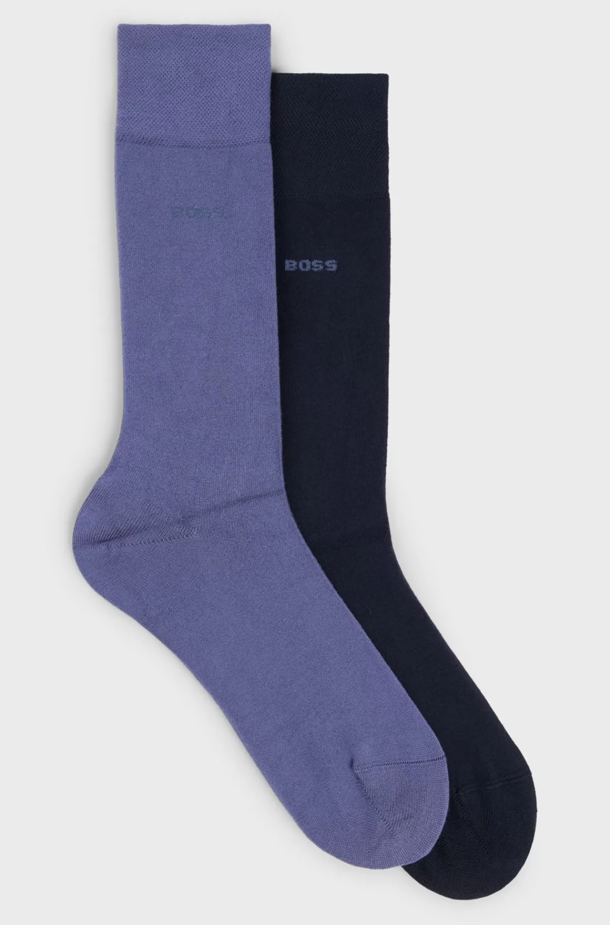 HUGO BOSS Pakke Med To Par Strømper I Almindelig Længde I Blød Bambusviskose Blå Online