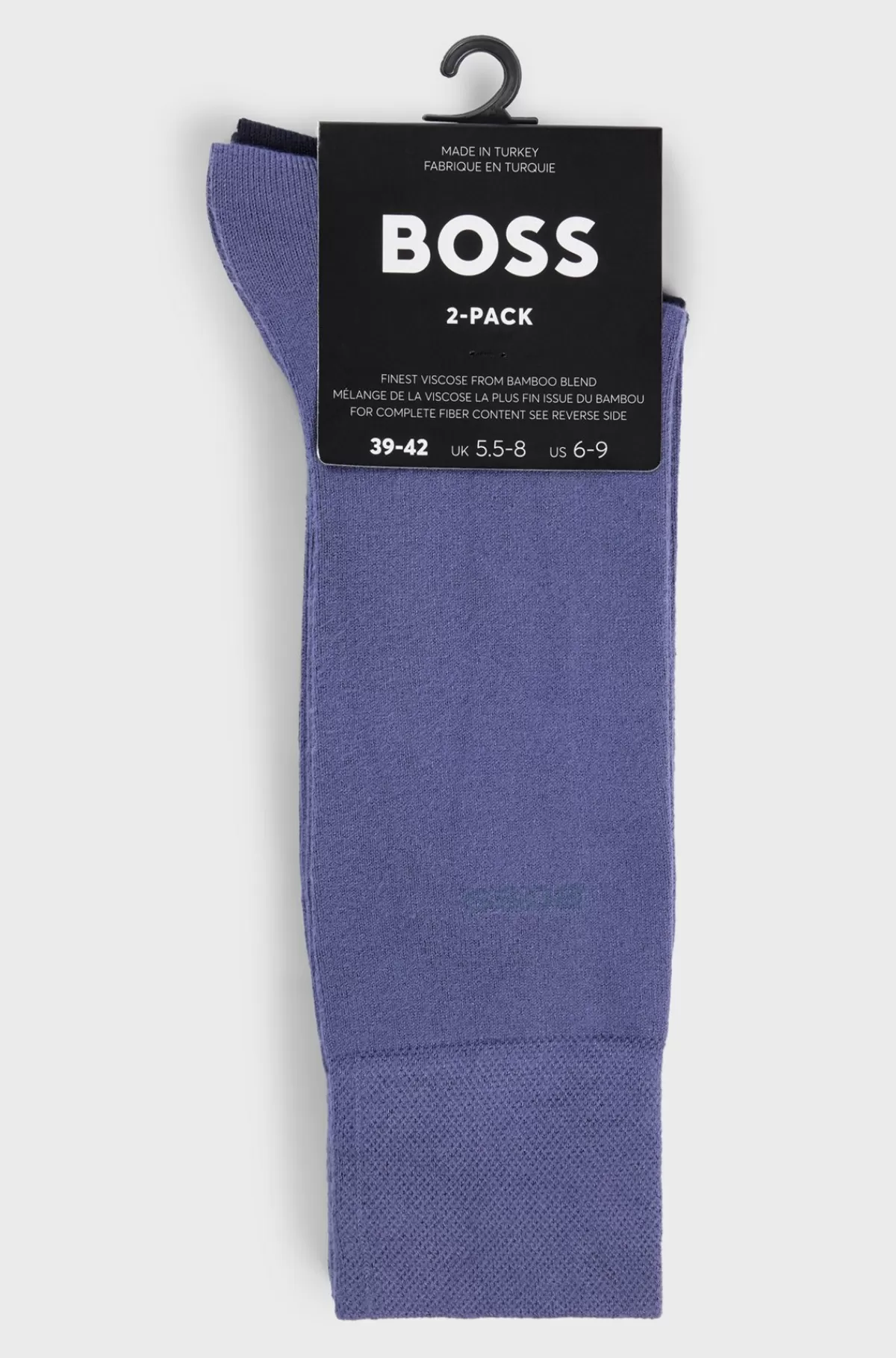 HUGO BOSS Pakke Med To Par Strømper I Almindelig Længde I Blød Bambusviskose Blå Online