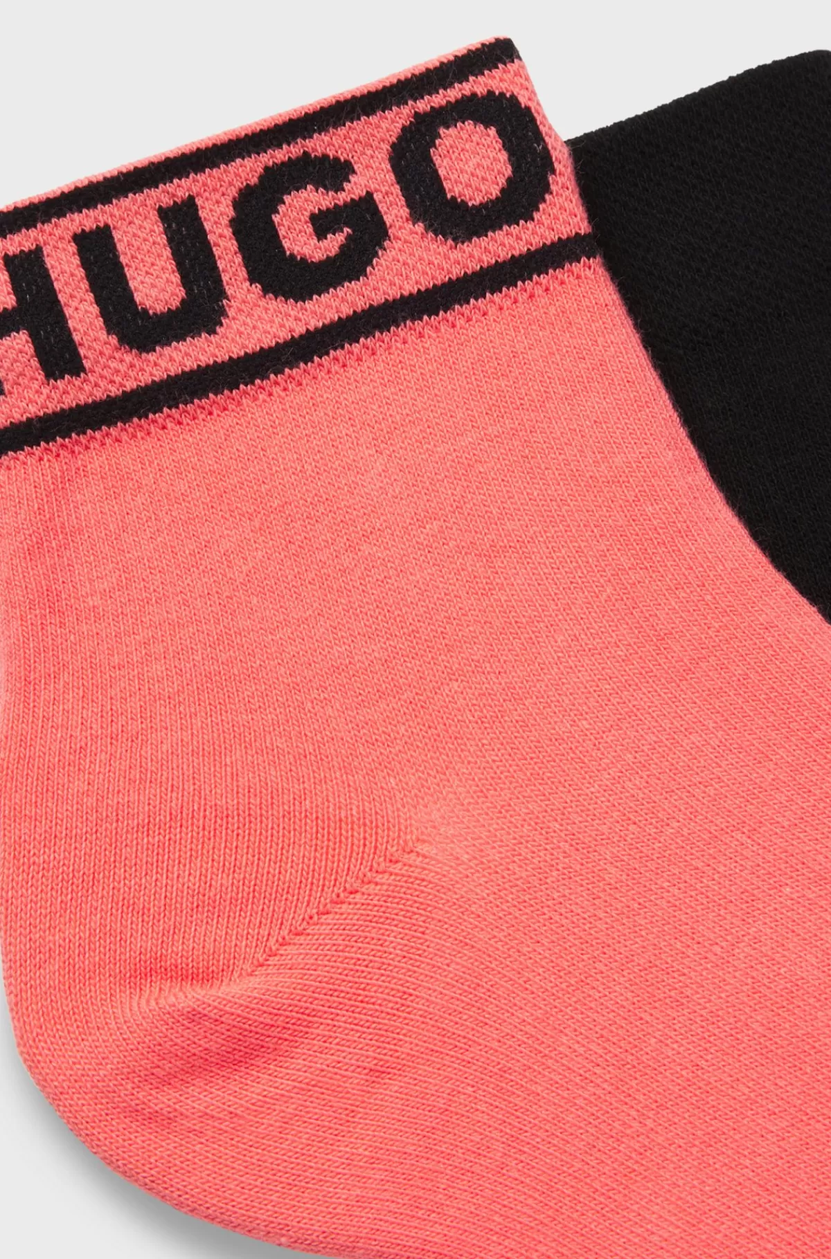 HUGO BOSS Pakke Med To Par Strømper I Kort Længde Med Logodetaljer Lyserød Fashion