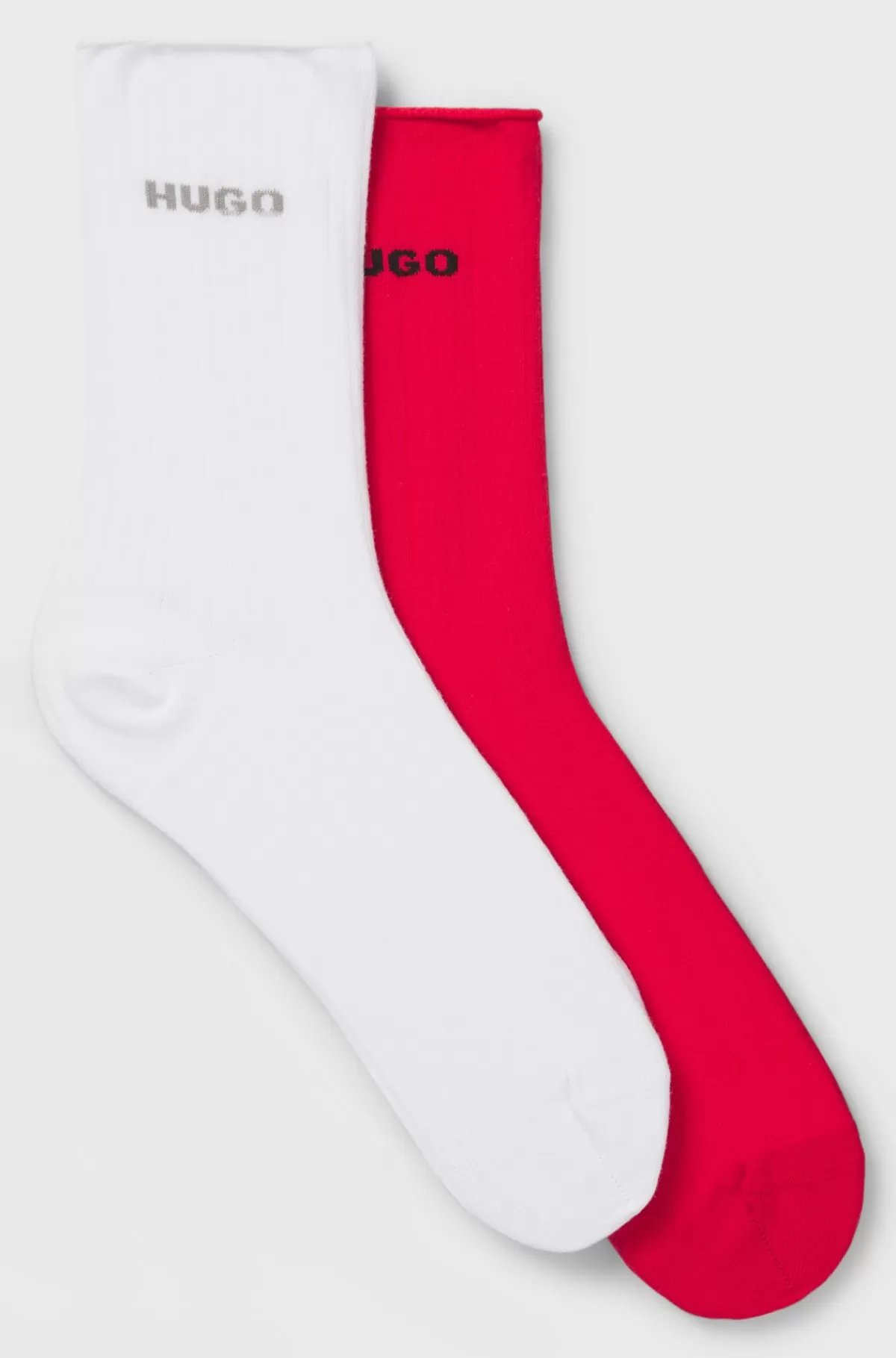 HUGO BOSS Pakke Med To Par Strømper I Kvart Længde Med Logo Rød Best Sale