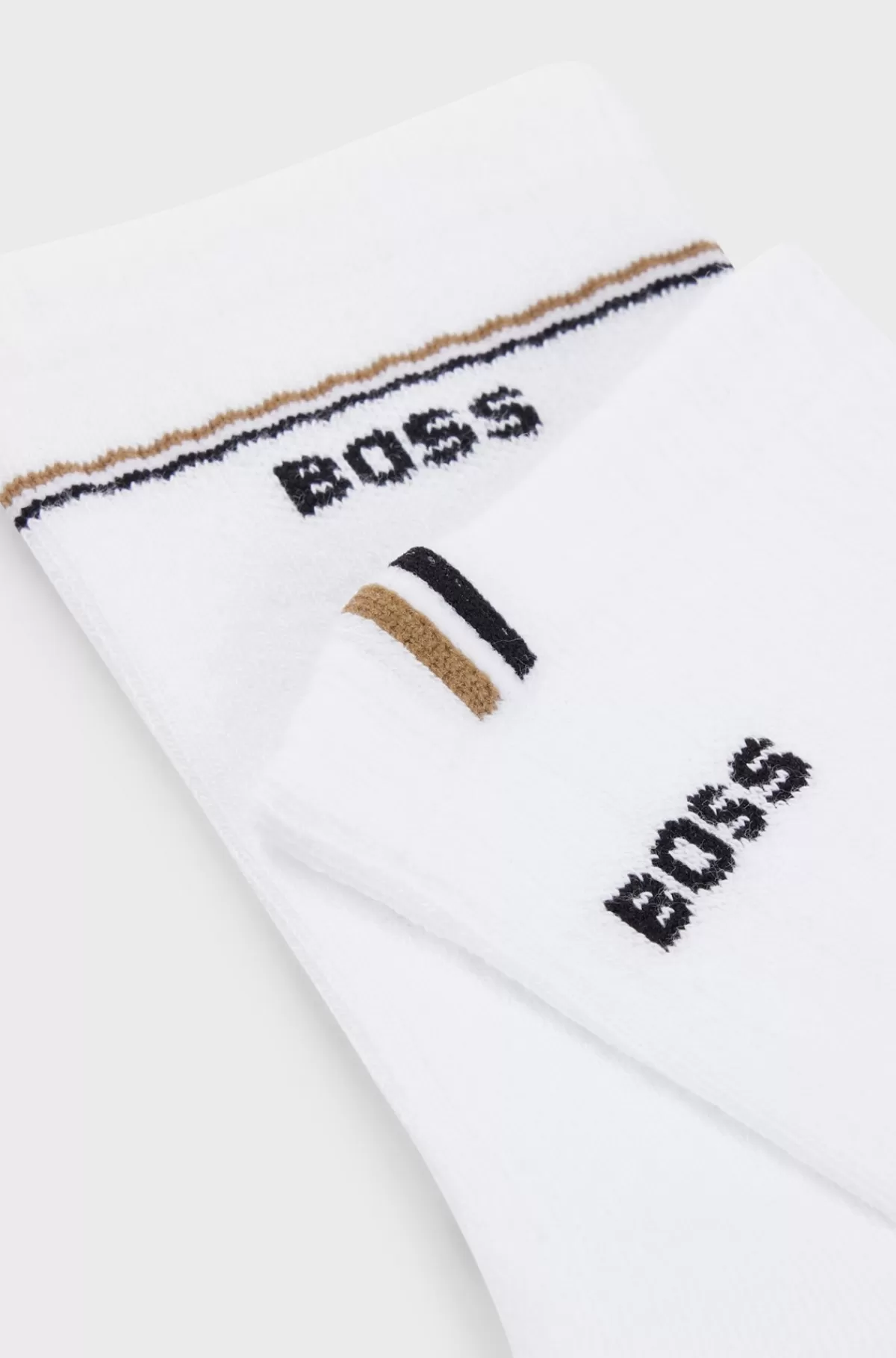 HUGO BOSS Pakke Med To Par Strømper I Kvart Længde Med Logo Hvid New