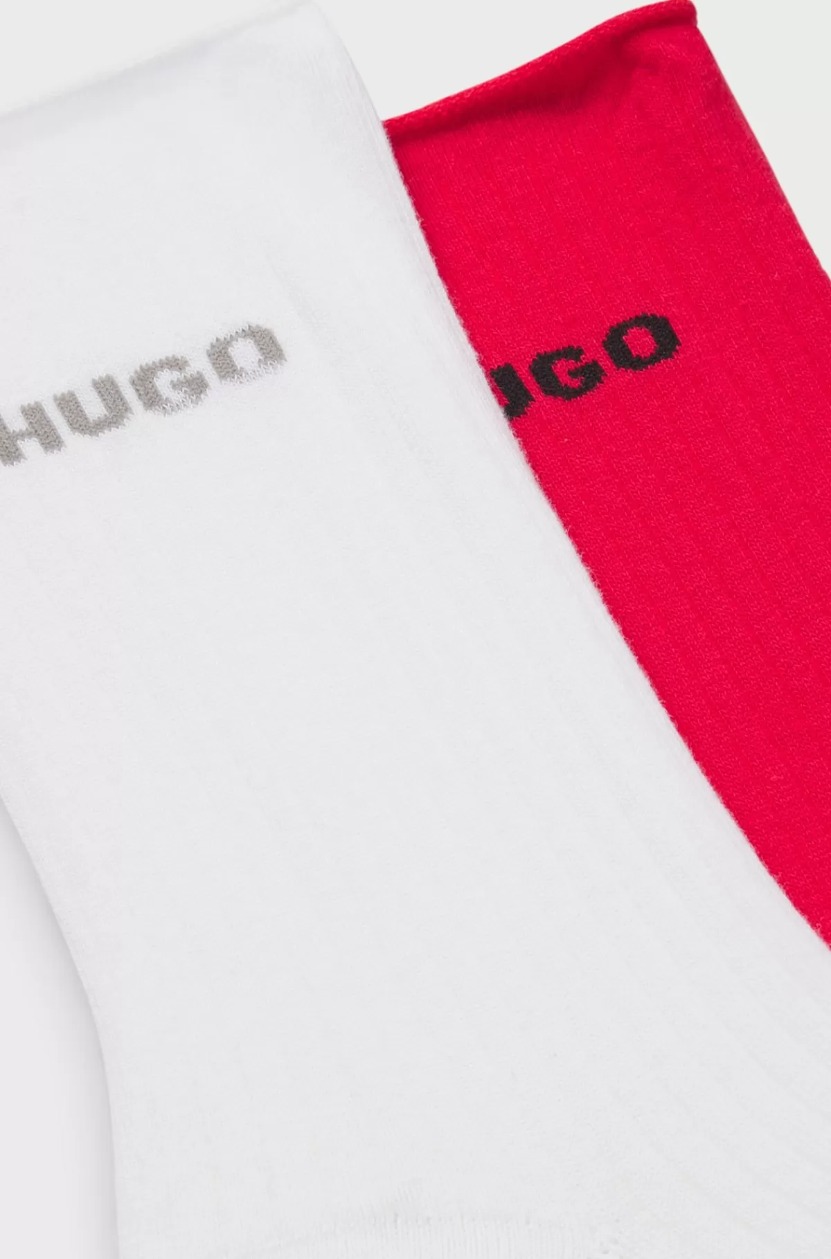 HUGO BOSS Pakke Med To Par Strømper I Kvart Længde Med Logo Rød Best Sale