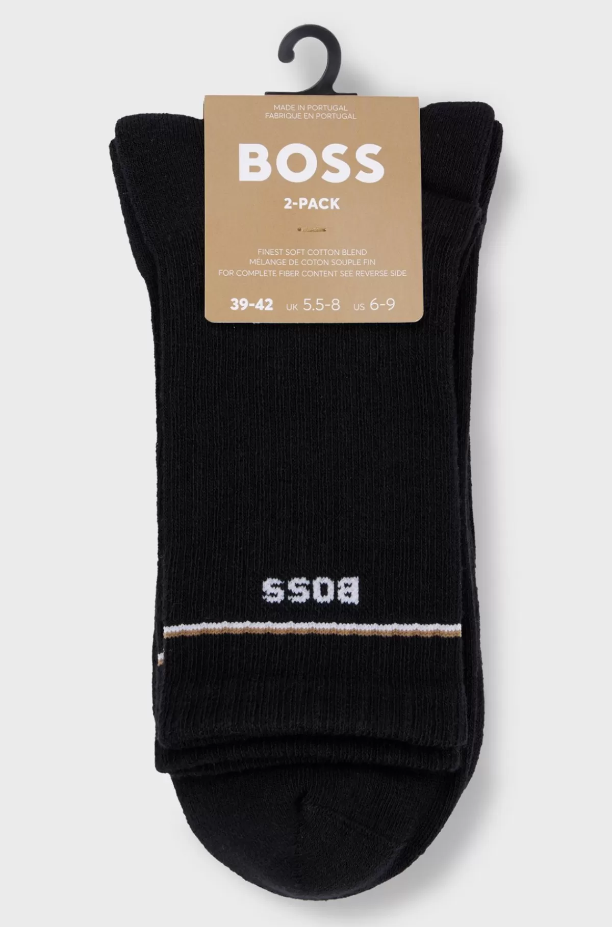 HUGO BOSS Pakke Med To Par Strømper I Kvart Længde Med Logo Sort Shop