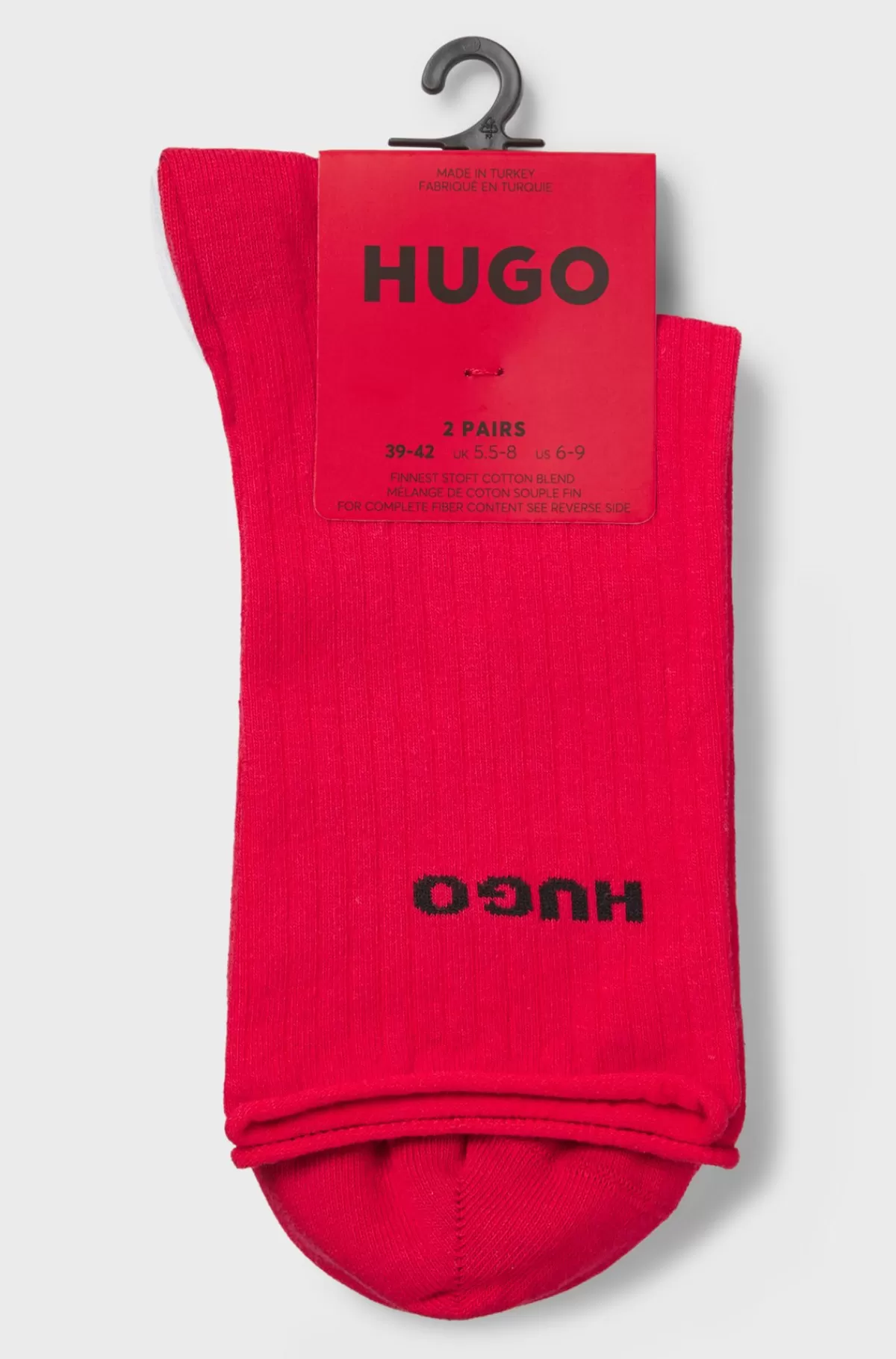 HUGO BOSS Pakke Med To Par Strømper I Kvart Længde Med Logo Rød Best Sale
