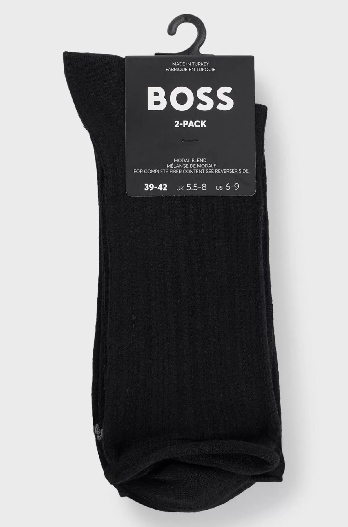 HUGO BOSS Pakke Med To Par Strømper Med Kort Længde I Garn Med Stræk Sort Best