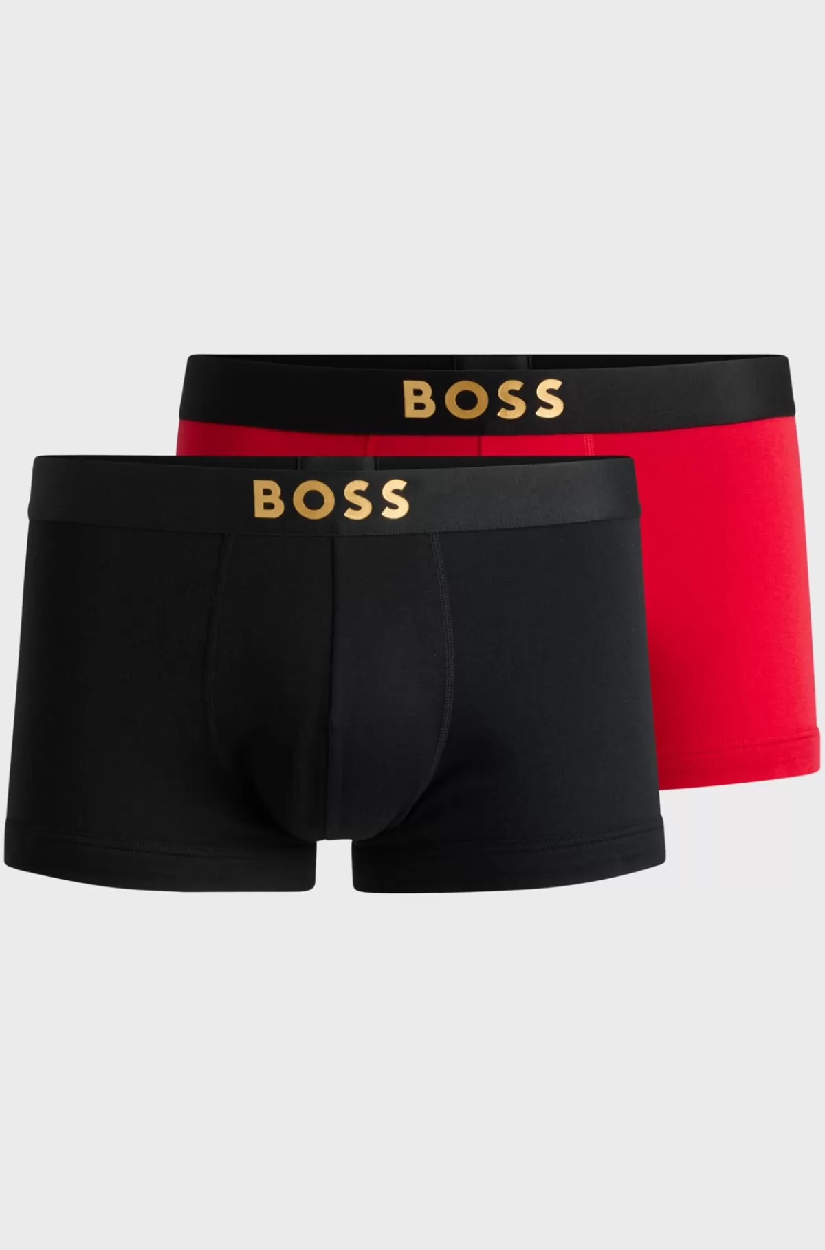 HUGO BOSS Pakke Med To Par Underbukser I Bomuld Med Metalliske Logoer Sort/rød Shop