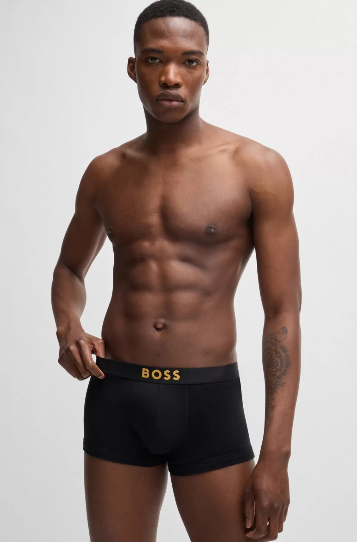 HUGO BOSS Pakke Med To Par Underbukser I Bomuld Med Metalliske Logoer Sort/rød Shop