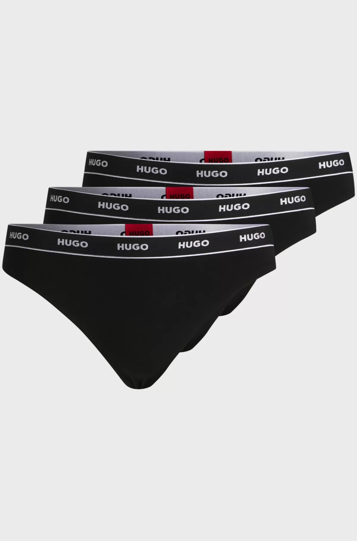 HUGO BOSS Pakke Med Tre G-strenge Med Brandet Linning Sort Hot