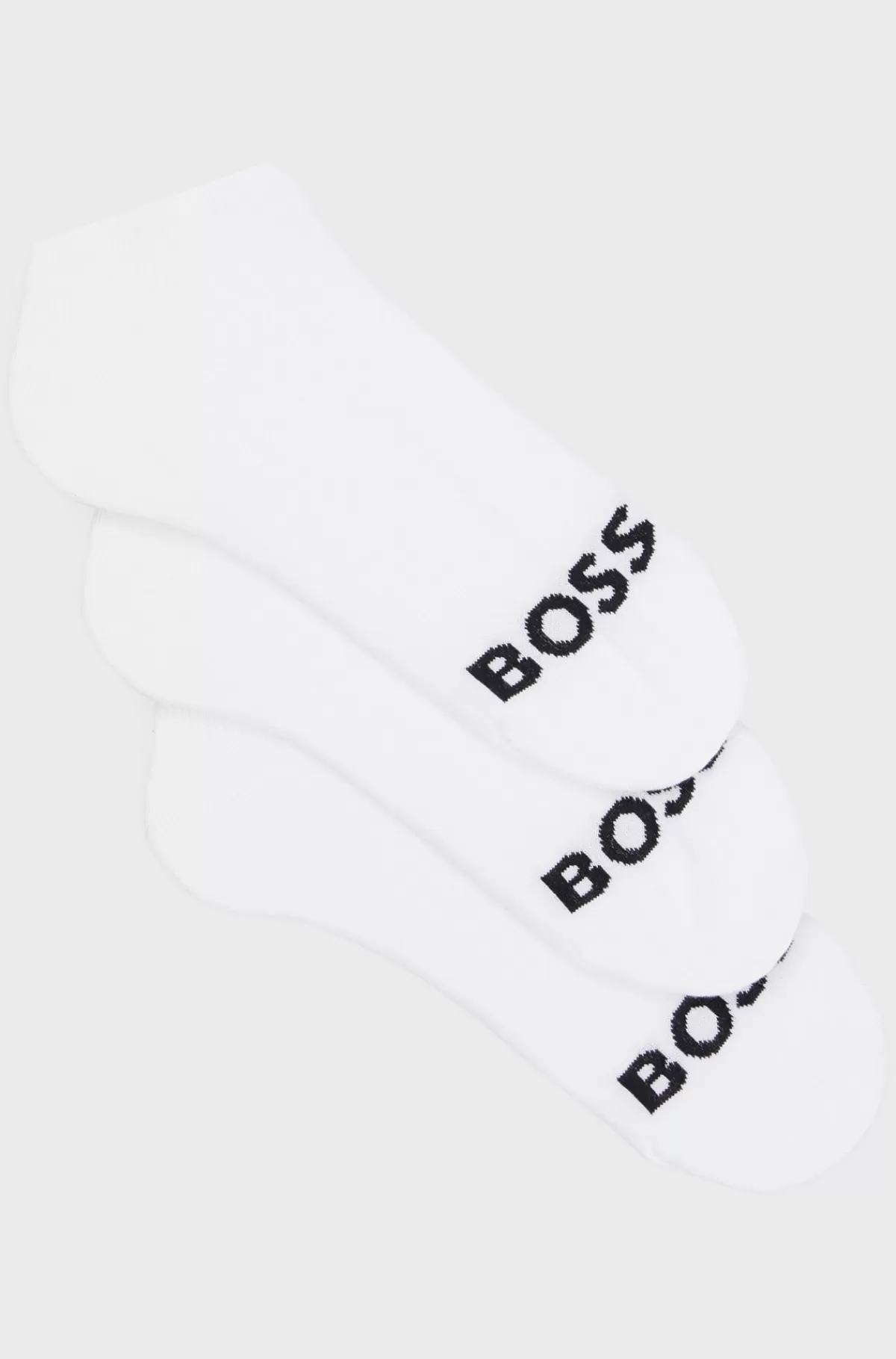 HUGO BOSS Pakke Med Tre Par Ankelsokker I Ankellængde Med Logoer I Kontrastfarve Hvid Best Sale