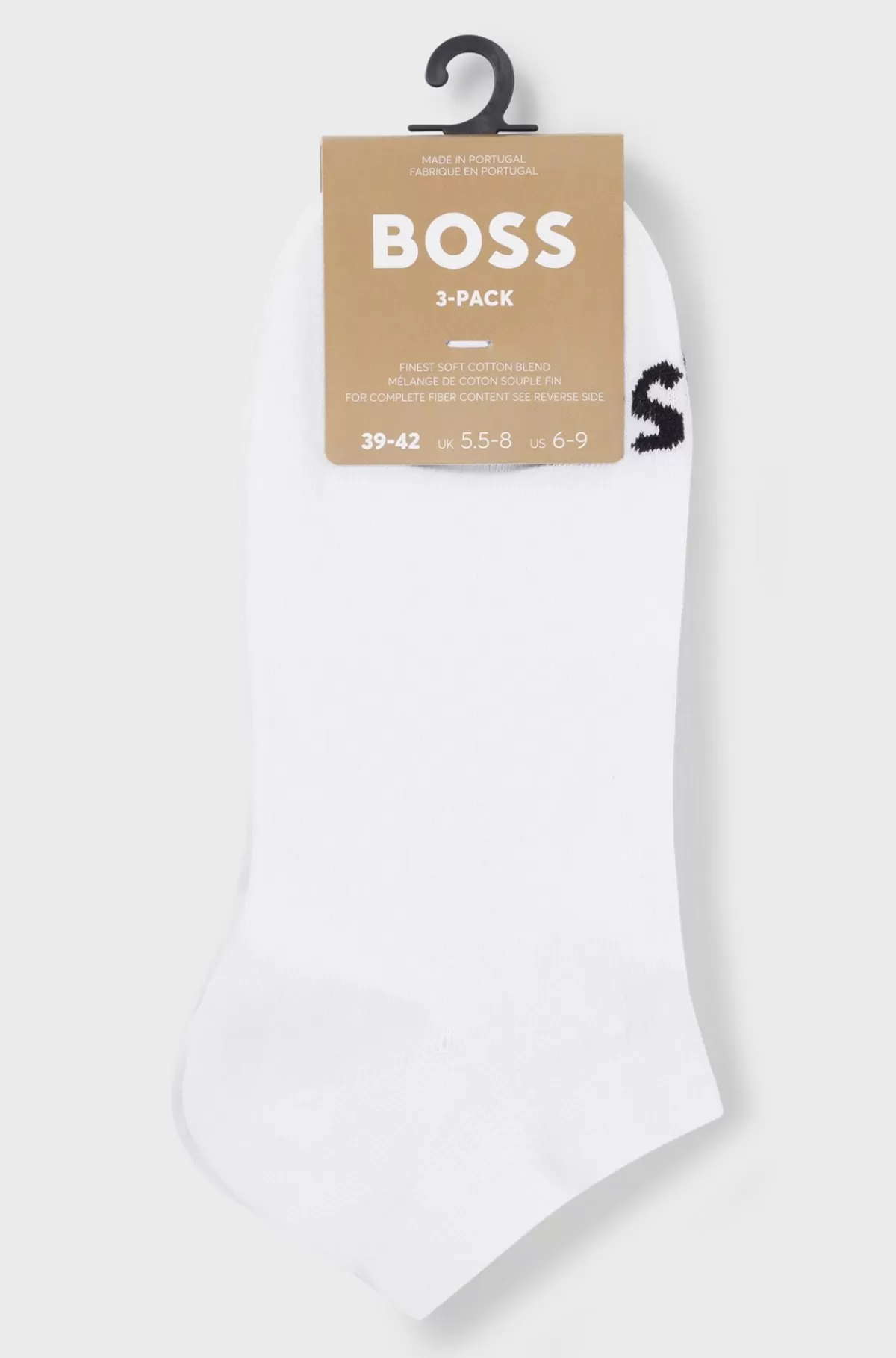 HUGO BOSS Pakke Med Tre Par Ankelsokker I Ankellængde Med Logoer I Kontrastfarve Hvid Best Sale